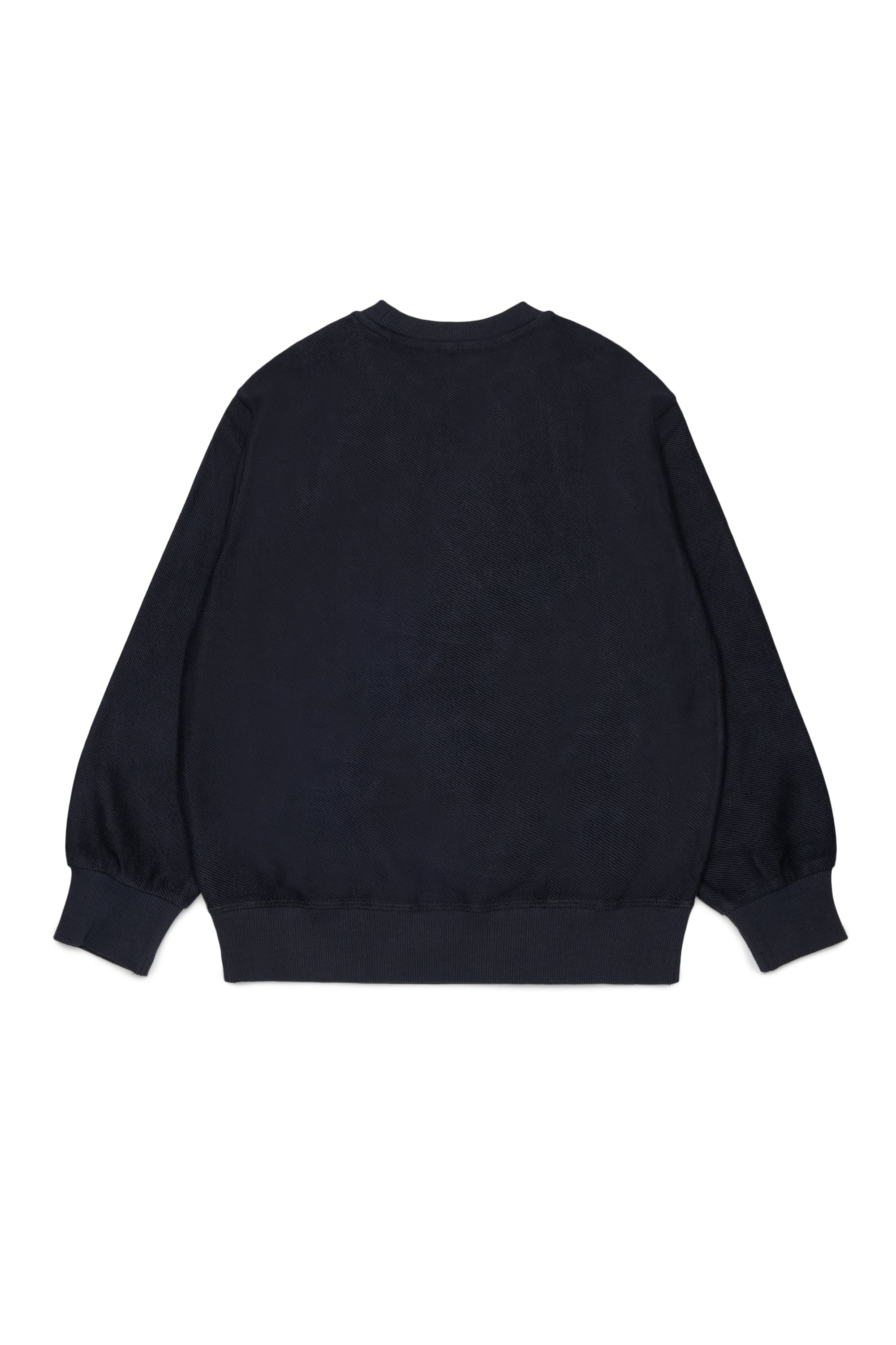 Diesel - SFRIT OVER, Sweatshirt avec rayures et logo Oval D Homme in Noir - 2