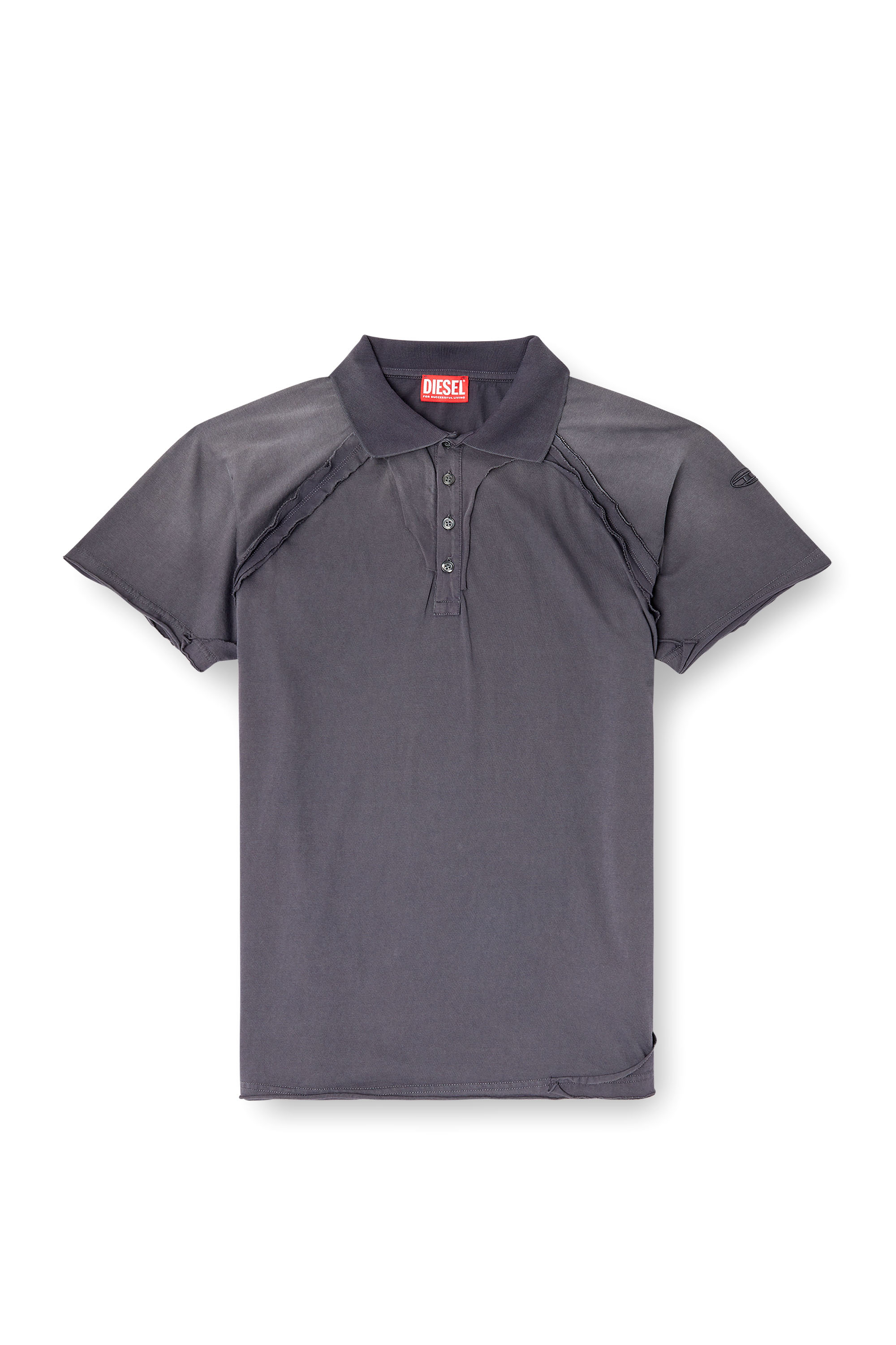 Diesel - T-NORY, Polo avec effet peel-off Homme in Gris - 3