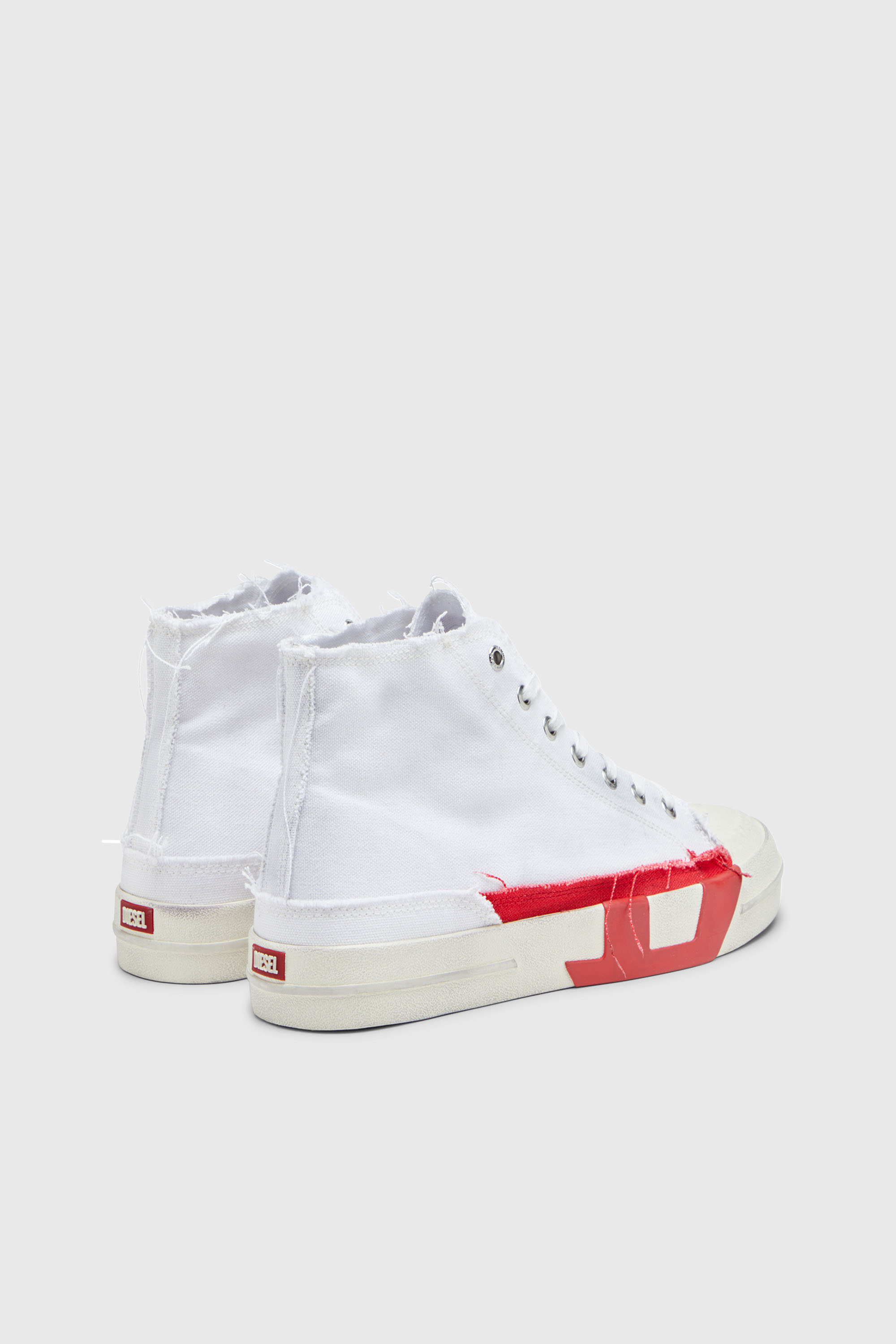 Diesel - S-D-VERSE MID, S-D-Verse-Baskets montantes en toile &agrave; effet sali Homme in Polychrome - 3