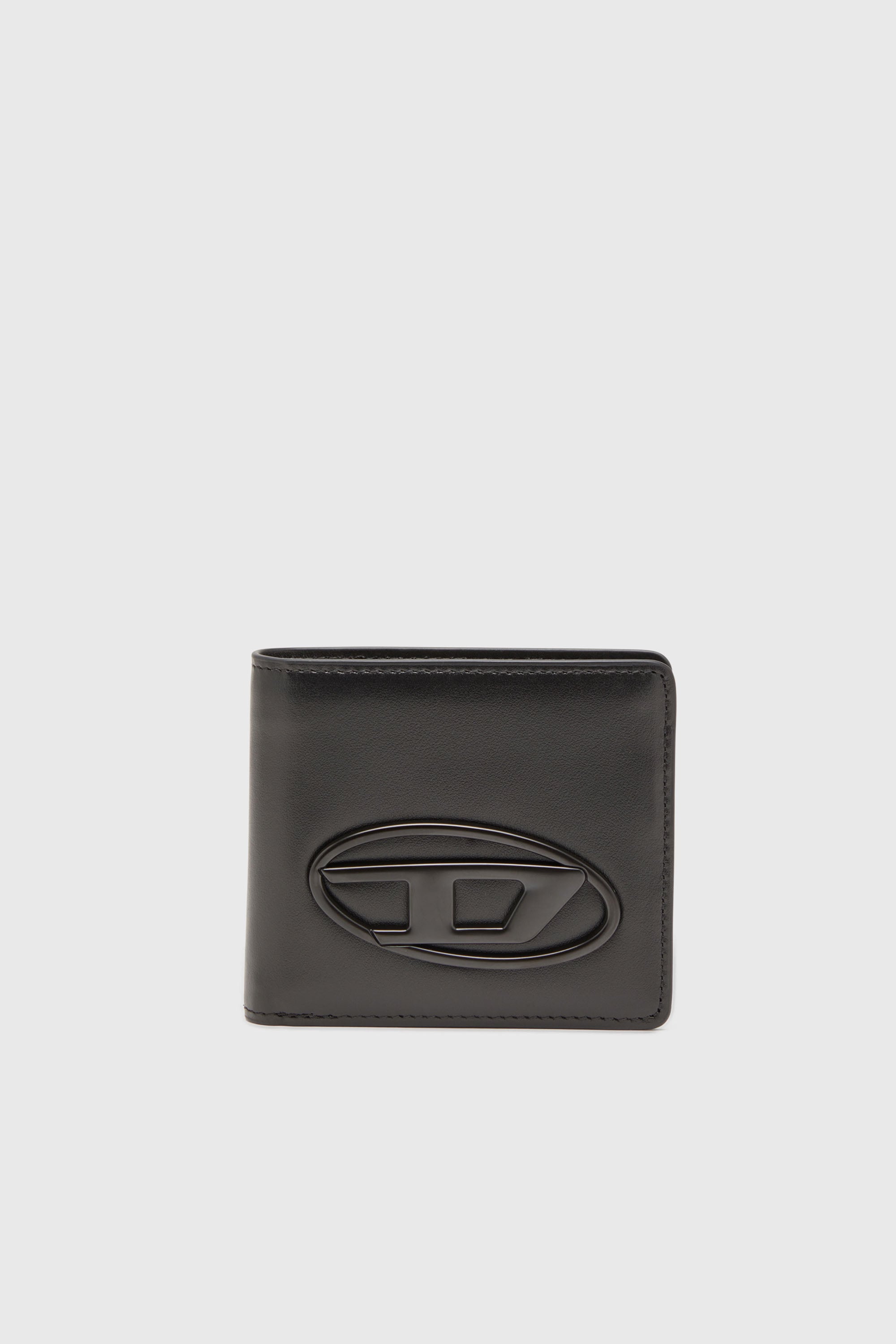 Diesel - HOLI-D BI FOLD COIN S 3D, Portefeuille &agrave; deux volets en cuir Mixte in Noir - 1