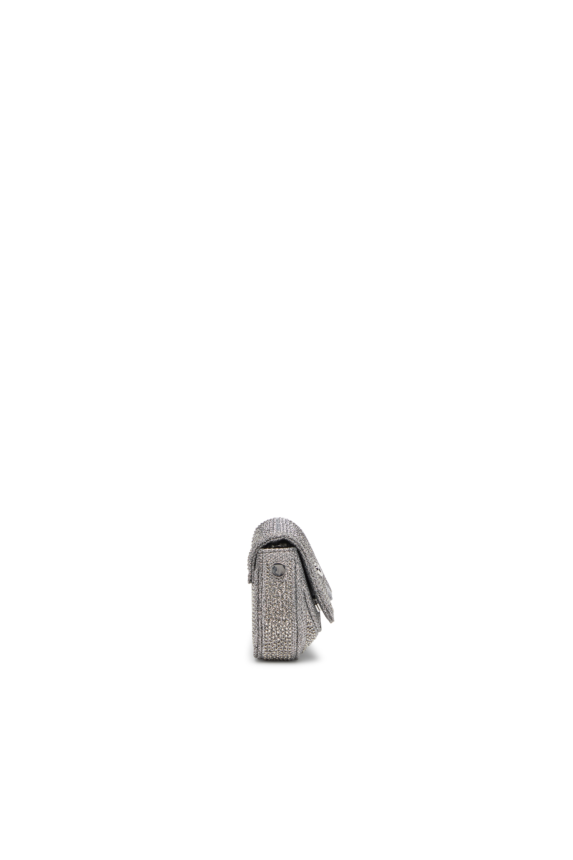 Diesel - PLAY CROSSBODY XS, Play-Sac à bandoulière mini en Lurex cristal Femme in Gris argenté - 4
