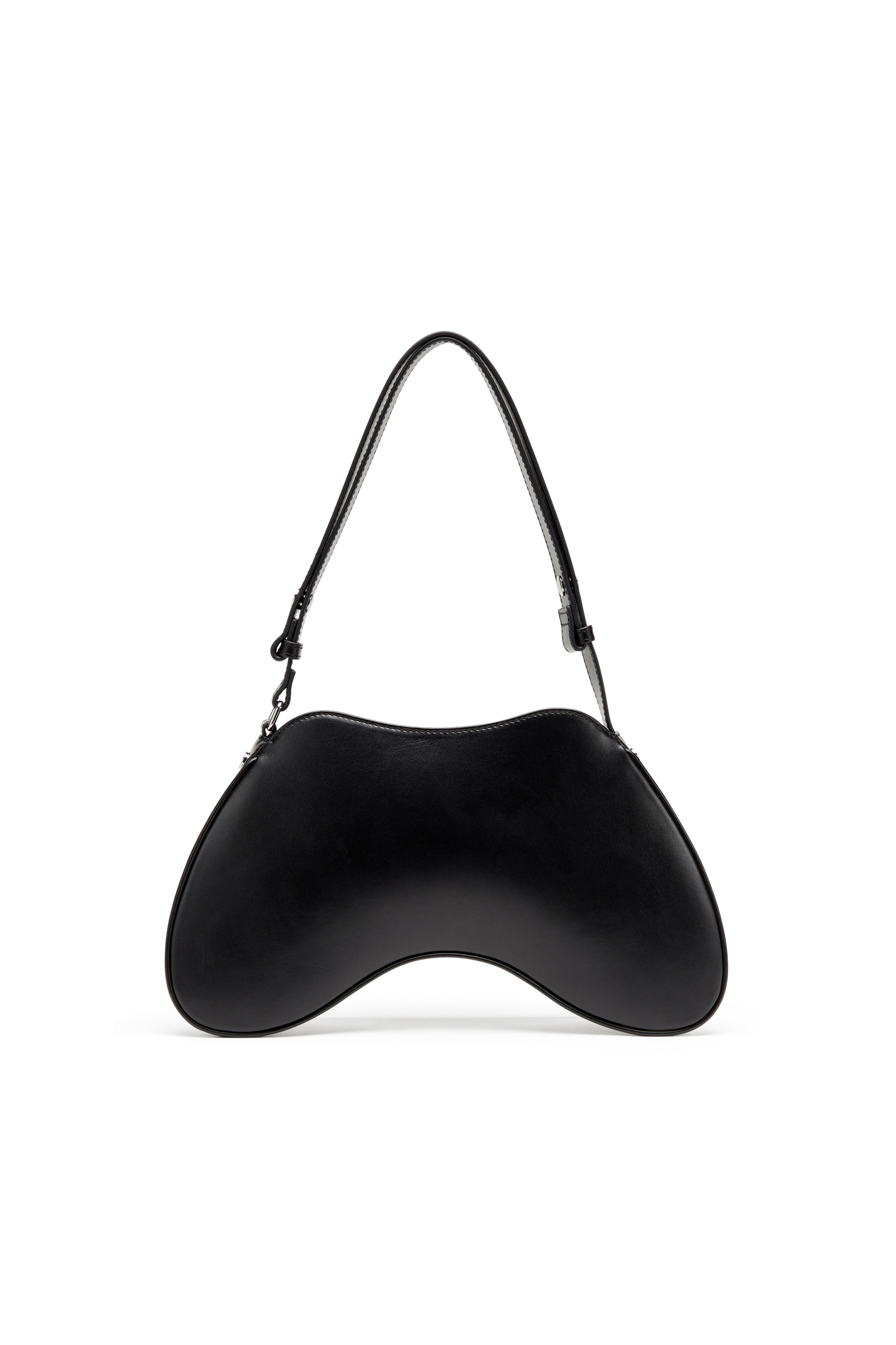 Diesel - PLAY SHOULDER, Play-Sac à bandoulière en cuir semi-brillant Femme in Noir - 2