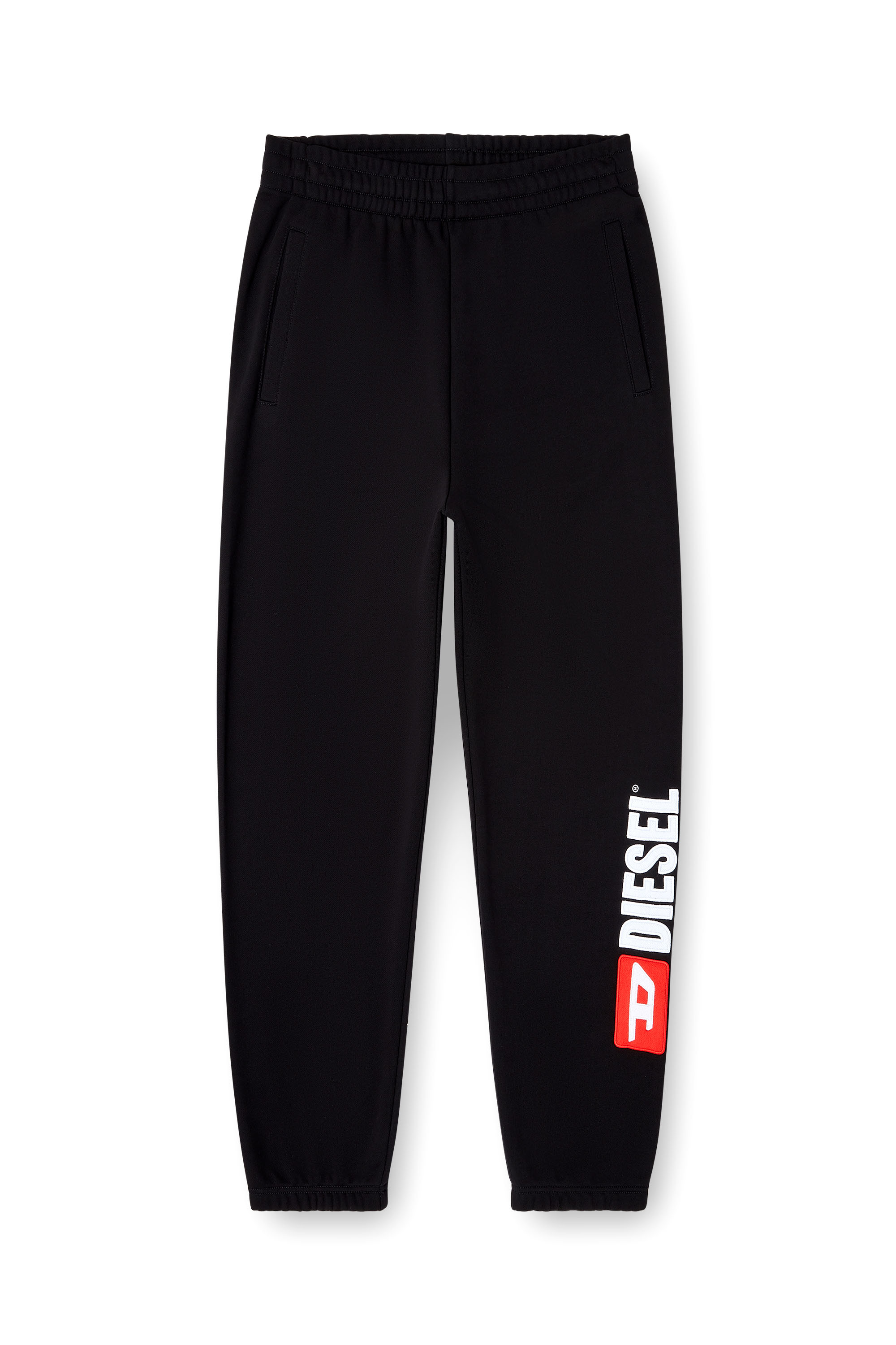 Diesel - P-MARKY-DIV, Pantalon de survêtement en coton avec patch Diesel Homme in Noir - 3