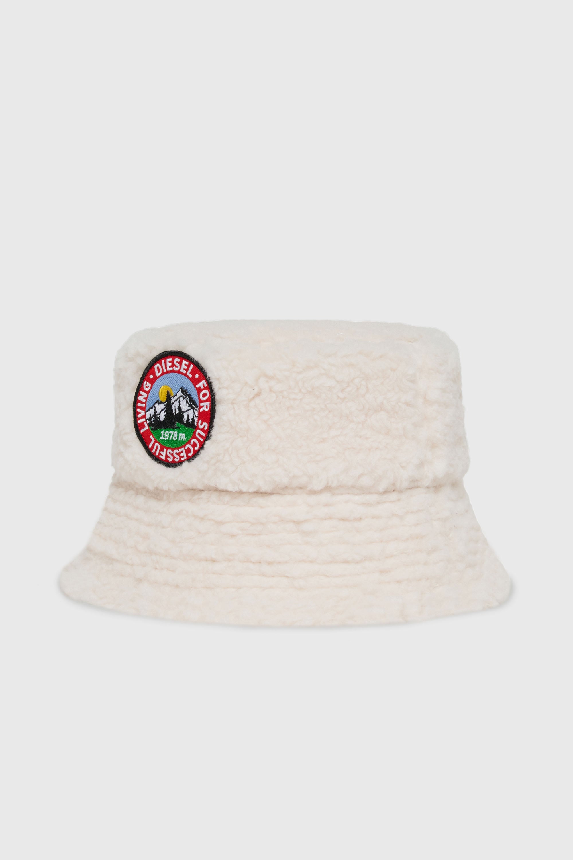 Diesel - FBONT, Bob bucket hat en tissu peluche doux Mixte in Blanc - 1