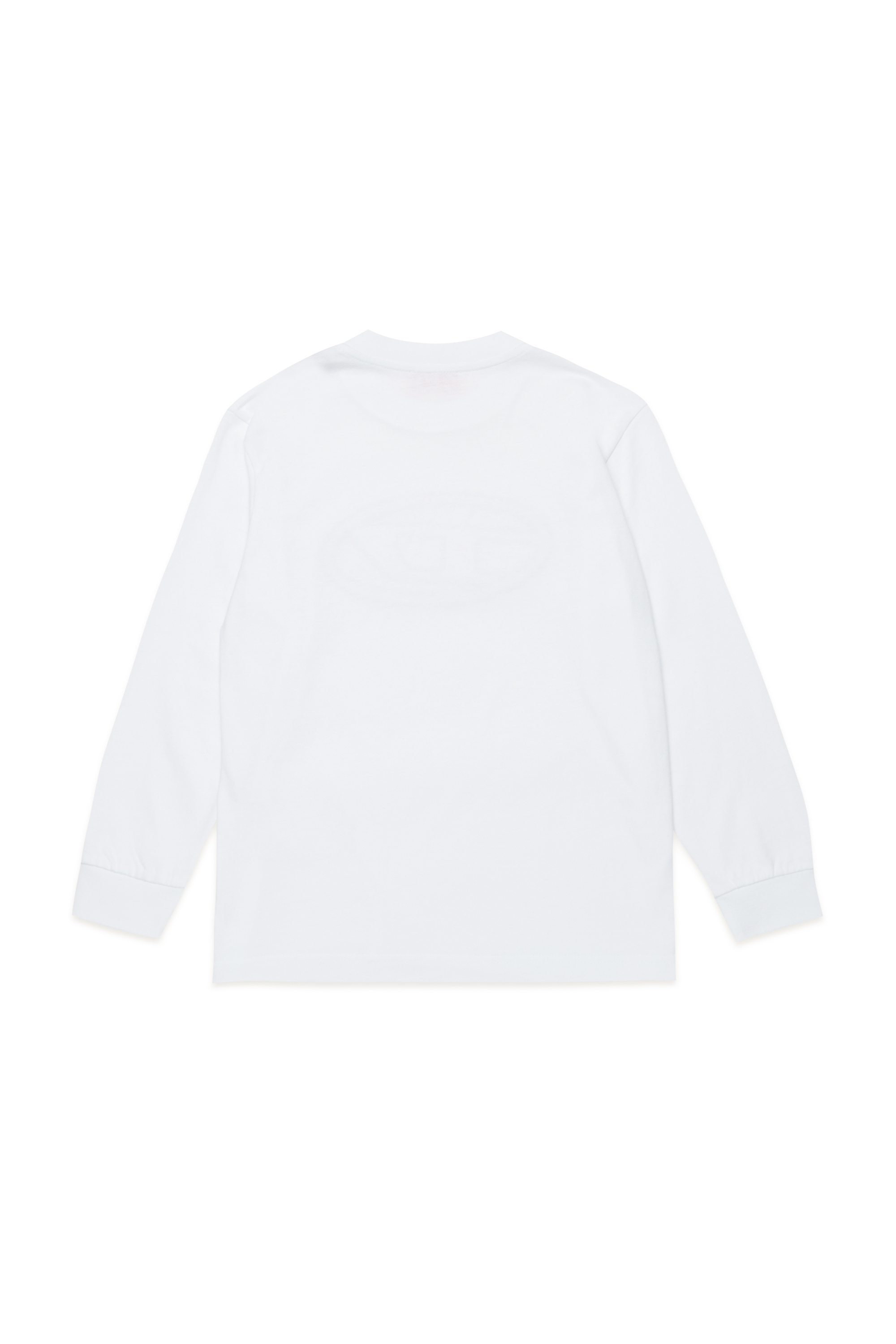 Diesel - TJUSTBIGOVALS OVER, Homme T-shirt à manches longues avec maxi logo Oval D in Blanc - Image 2