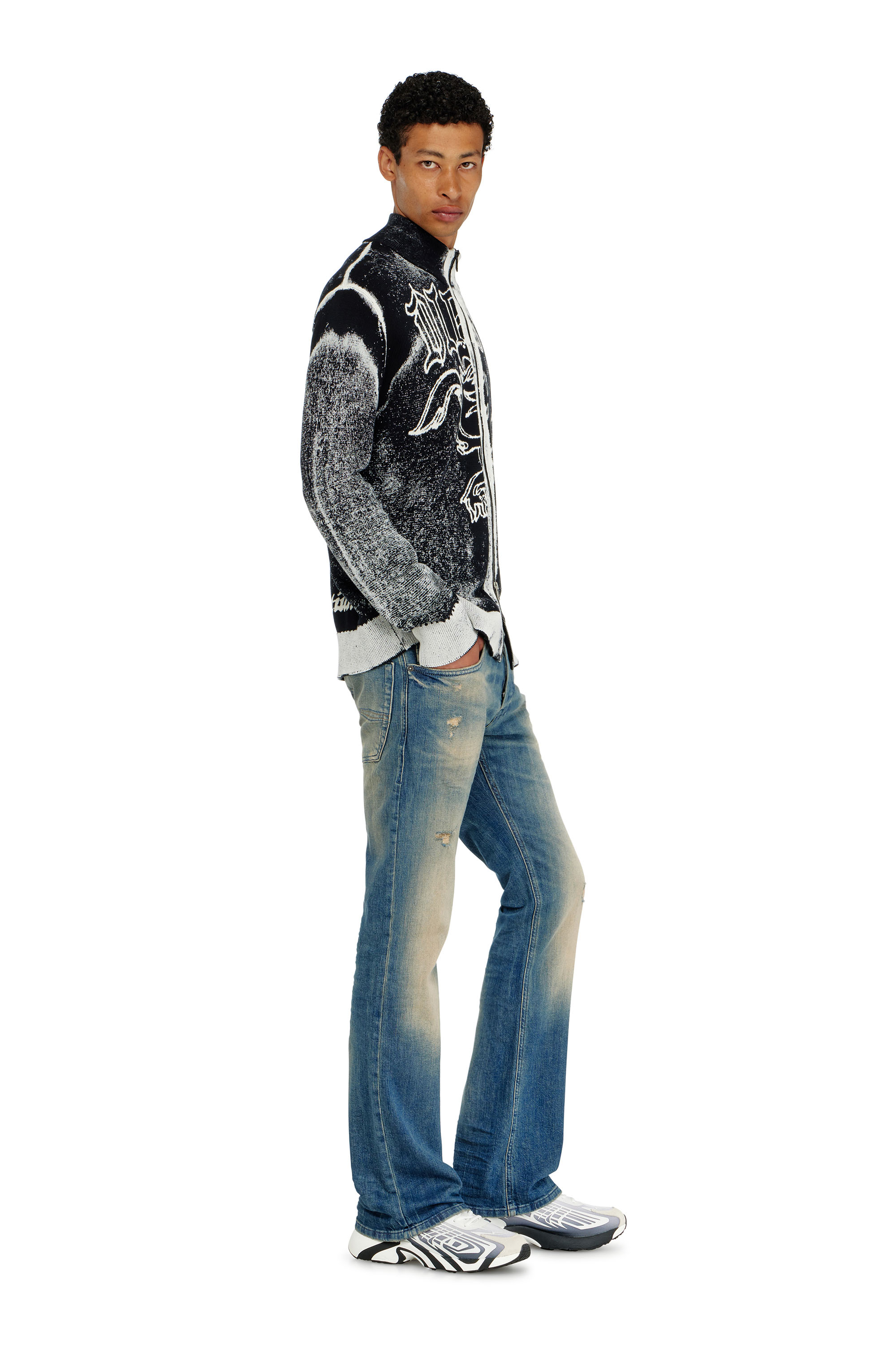 Diesel - Bootcut Jeans 2007 Zatiny 0KBBW Homme, Bleu moyen - Image 4