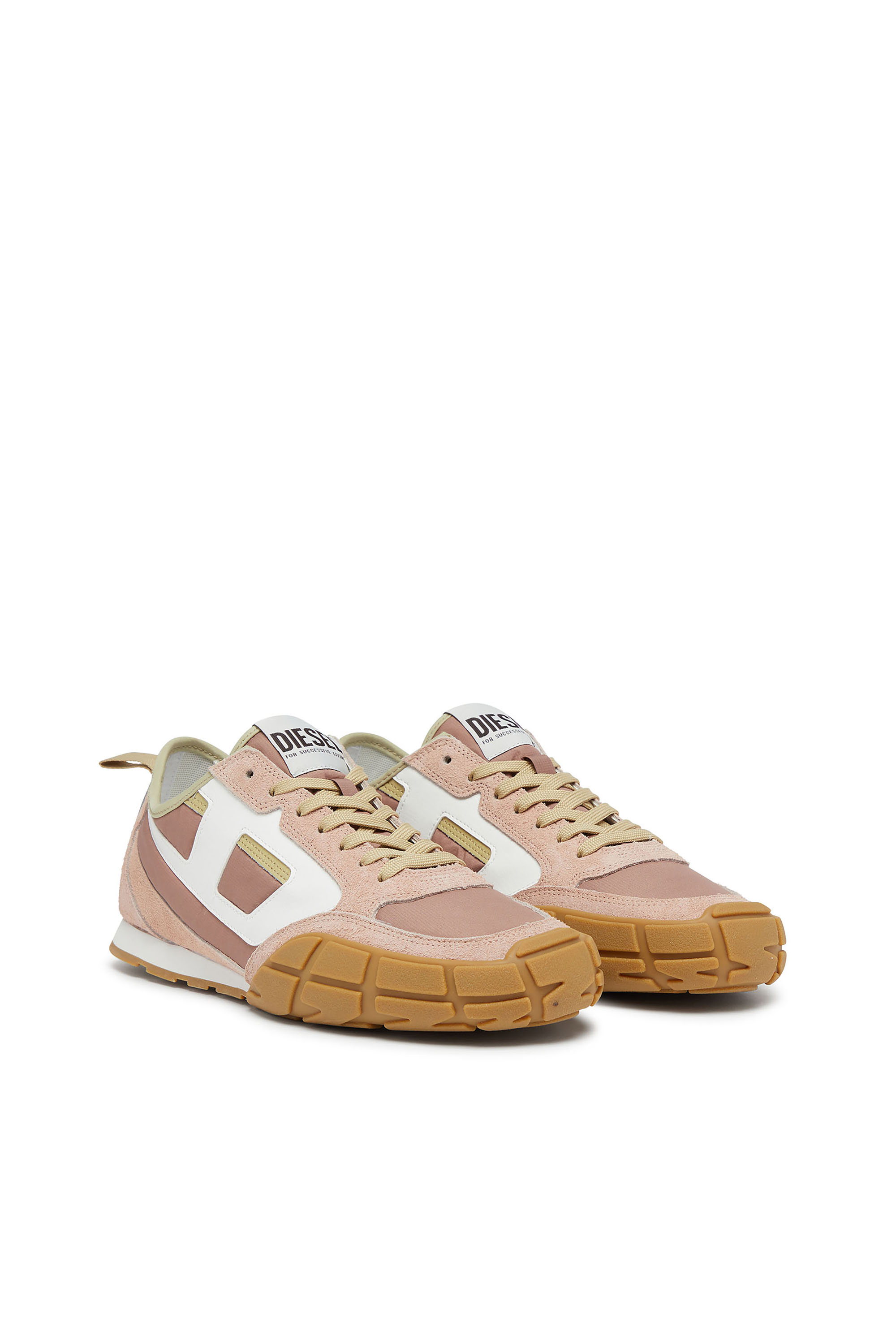 Diesel - S-PAGODHA LOW W, S-Pagodha-Sneakers en cuir, suède et tissu indéchirable Femme in Polychrome - 4