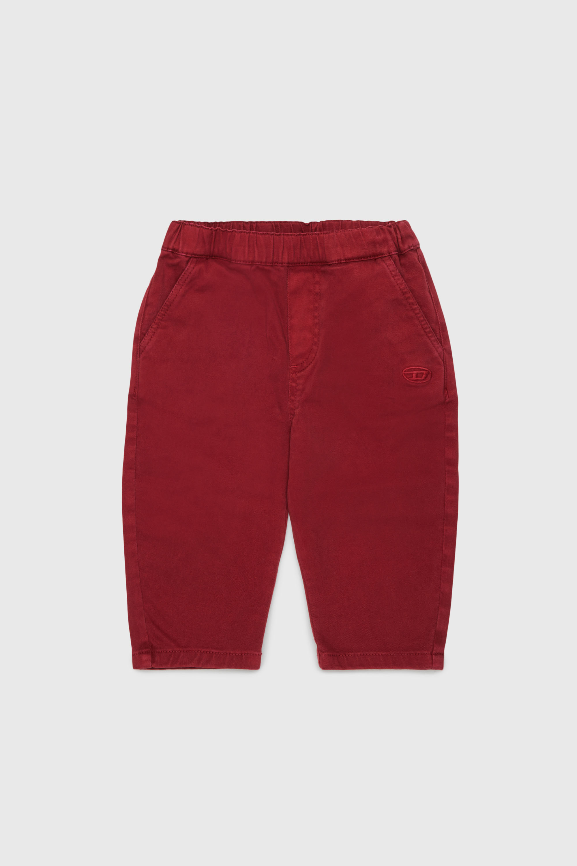 Diesel - PBADIB, Pantalon en coton avec broderie Oval D Femme in Rouge - 1