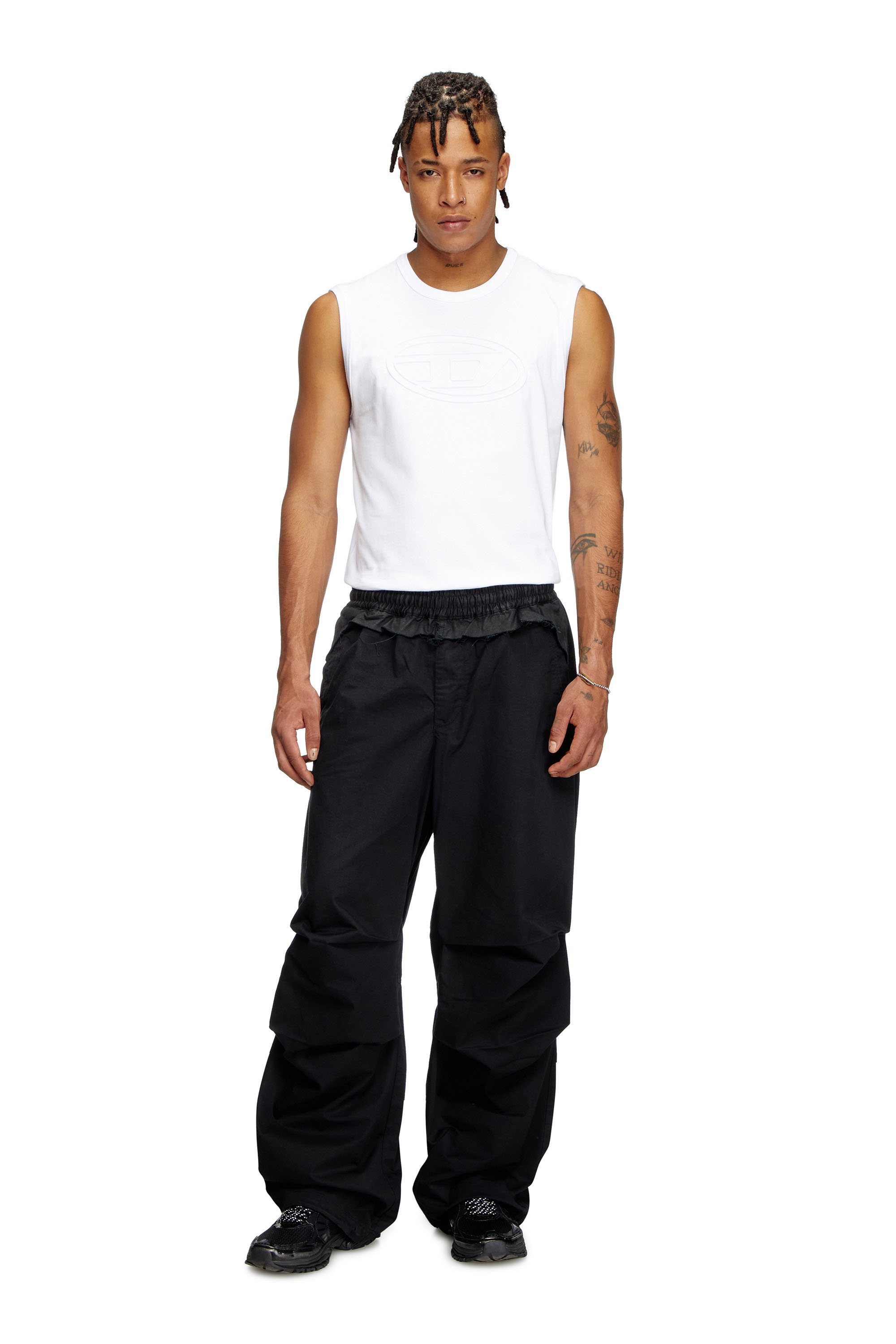Diesel - T-BISCO-BIGOVAL, Top sans manches Homme in Blanc - 2