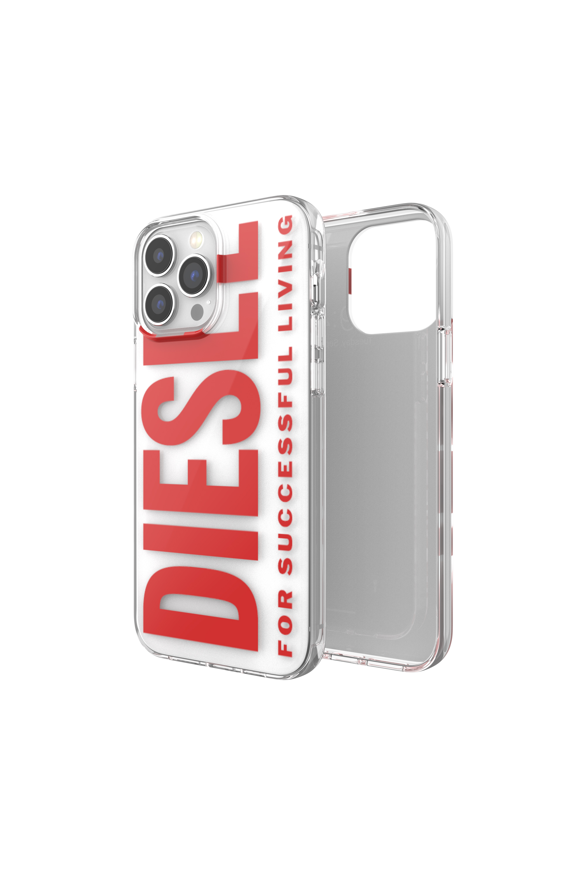 Diesel - 48300 STANDARDASE, Coque en TPU ultra-l&eacute;ger for iPhone 13 Pro Max Mixte in Rouge - 1