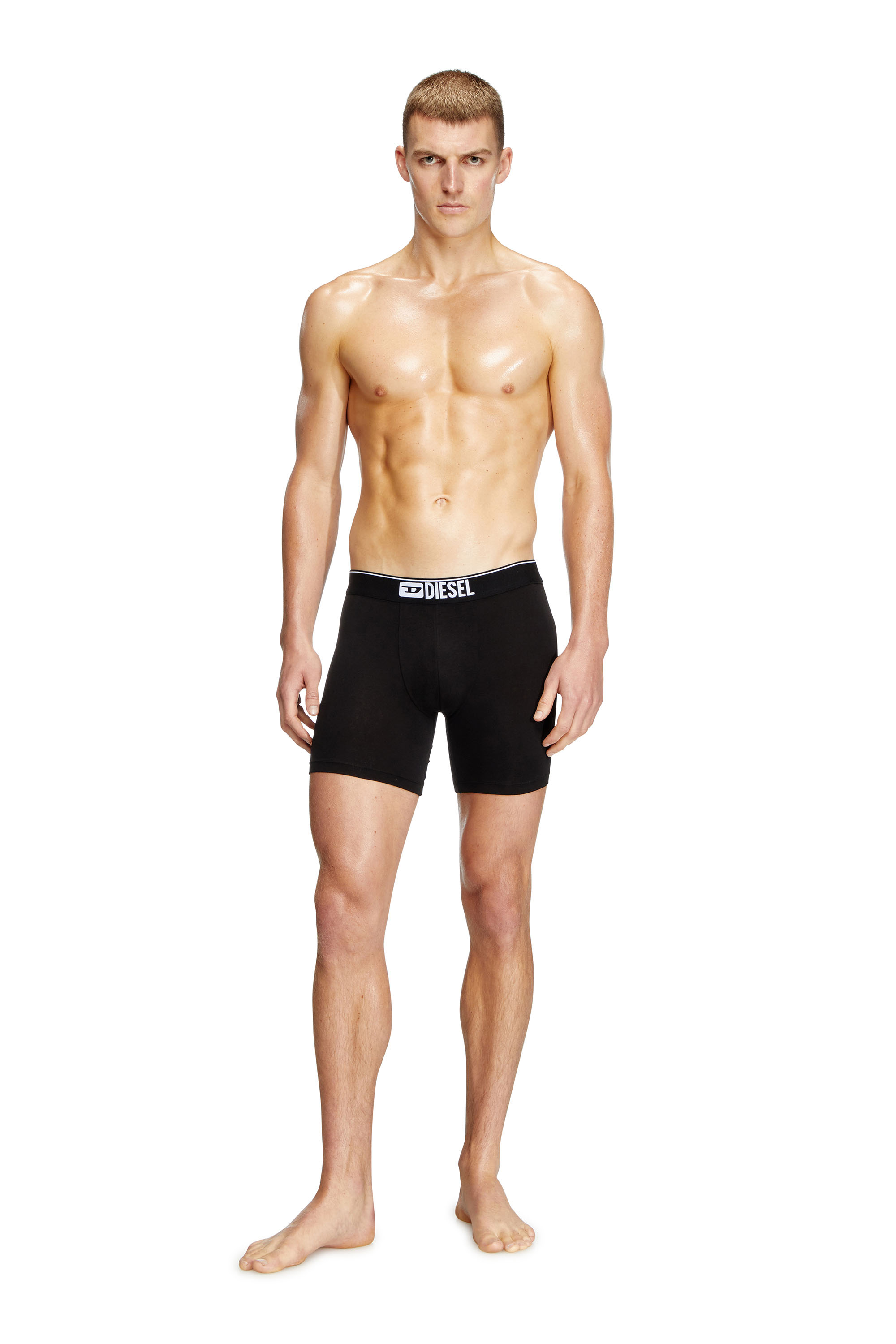 Diesel - MAX-3PACK, Lot de trois boxer en coton stretch Homme in Noir - 3