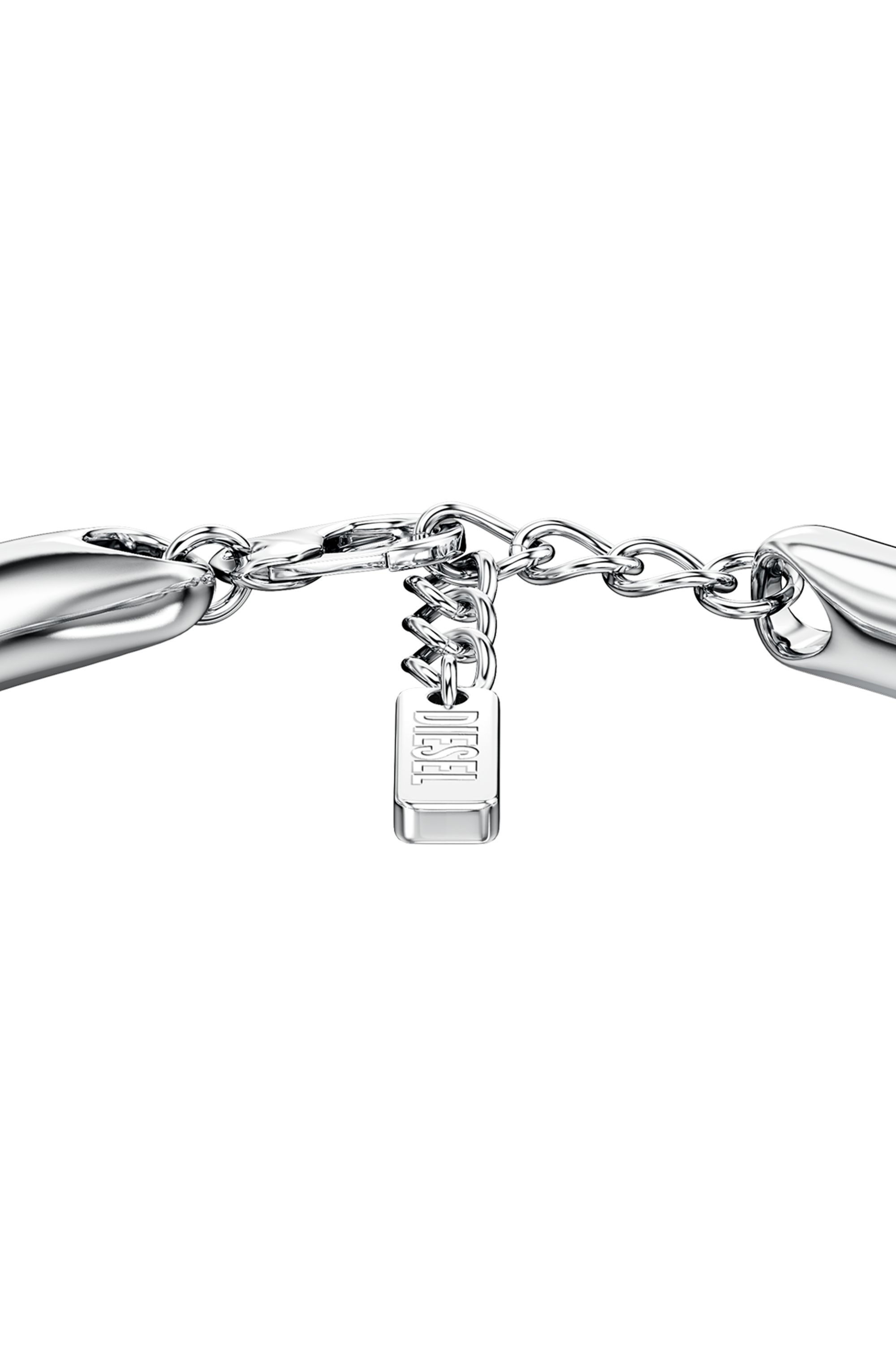 Diesel - DX1696040 JEWELLERY, Bracelet cha&icirc;ne en acier inoxydable Mixte in Gris argent&eacute; - 2