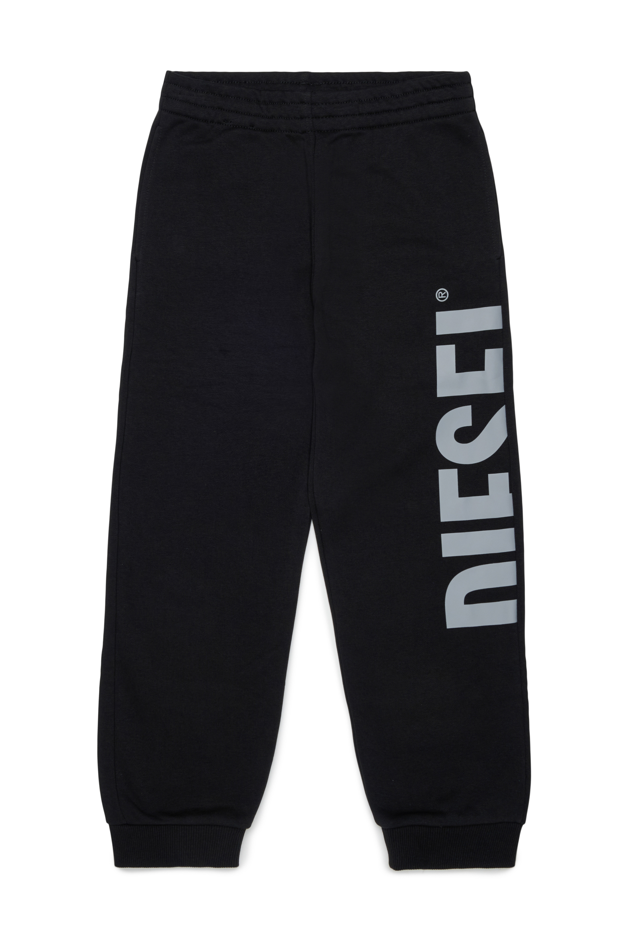 Diesel - PRES, Man's Sweatpants with cut-off logo print in Black - 1