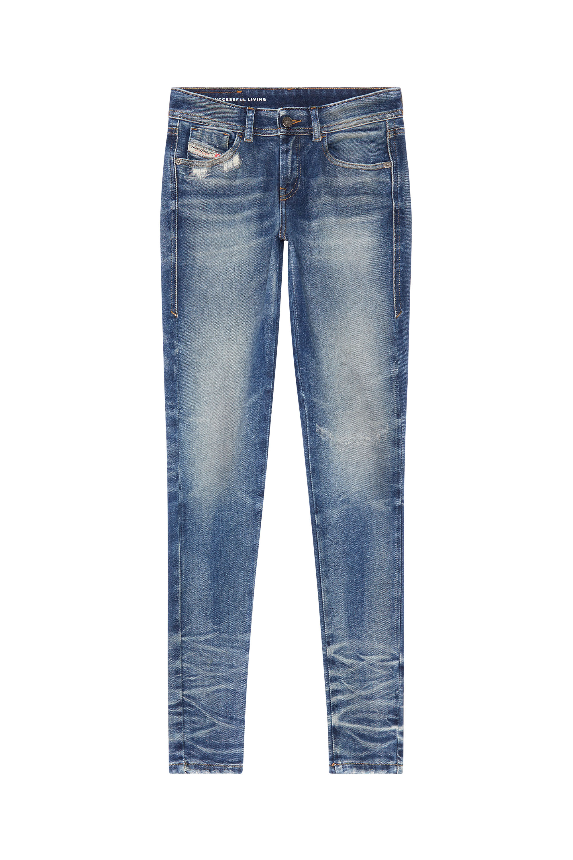 Diesel - Super skinny Jeans 2017 Slandy 09G14, Bleu moyen - Image 5