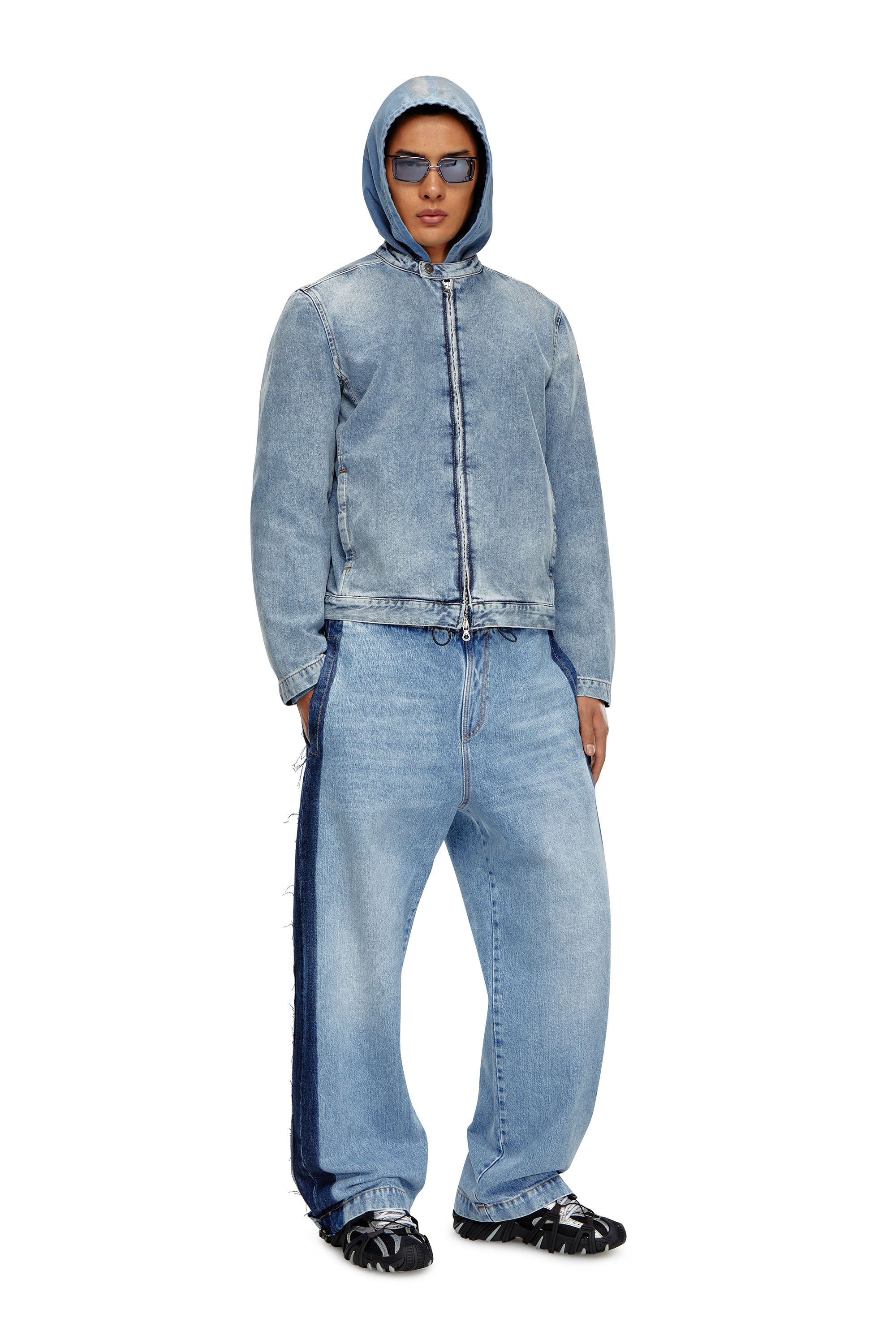 Diesel - Straight Jeans D-Martial 0GHAC, Bleu Clair - Image 4