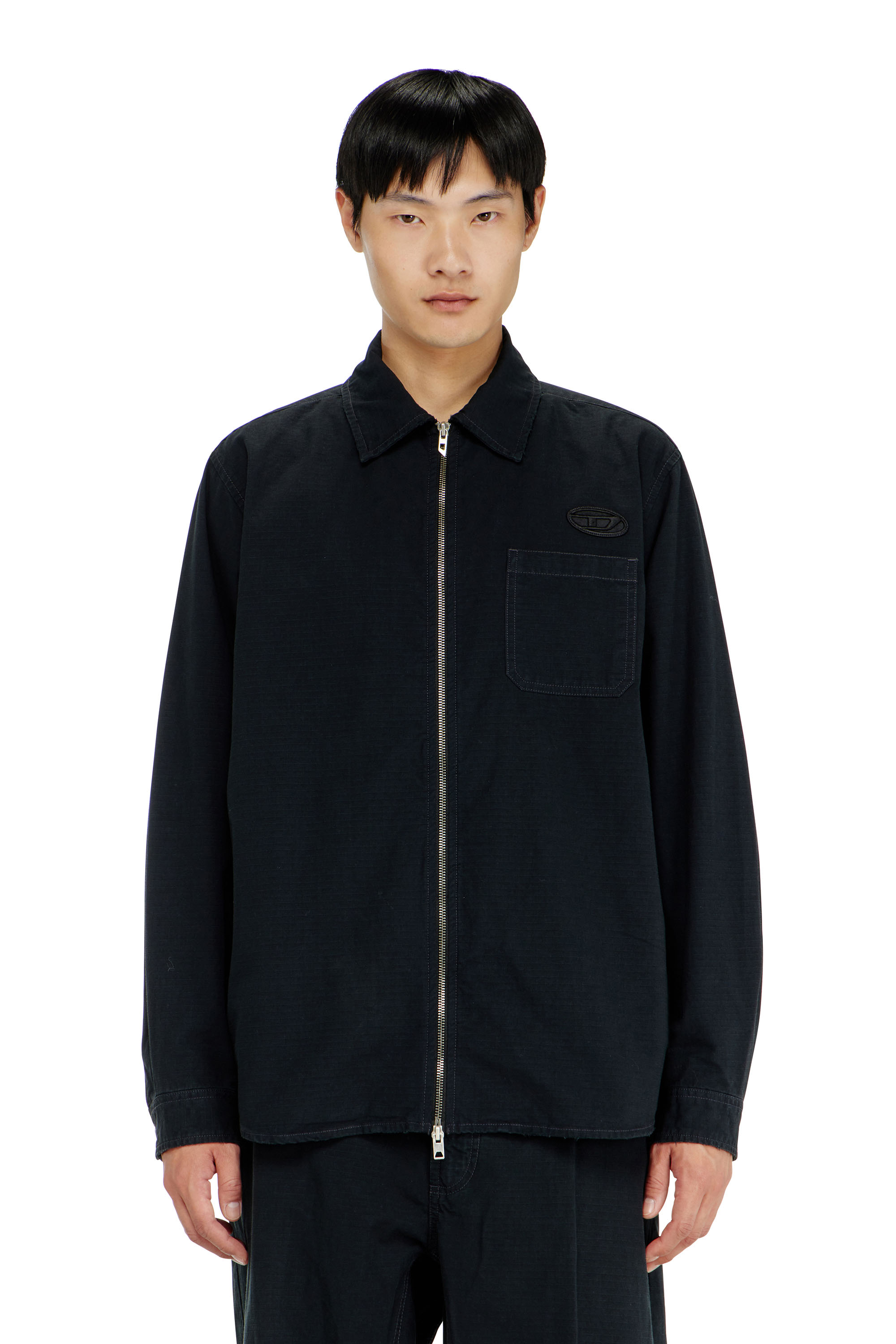 Diesel - S-ALIAS-ZIP, Chemise en ripstop avec fermeture zipp&eacute;e Homme in ToBeDefined - 1