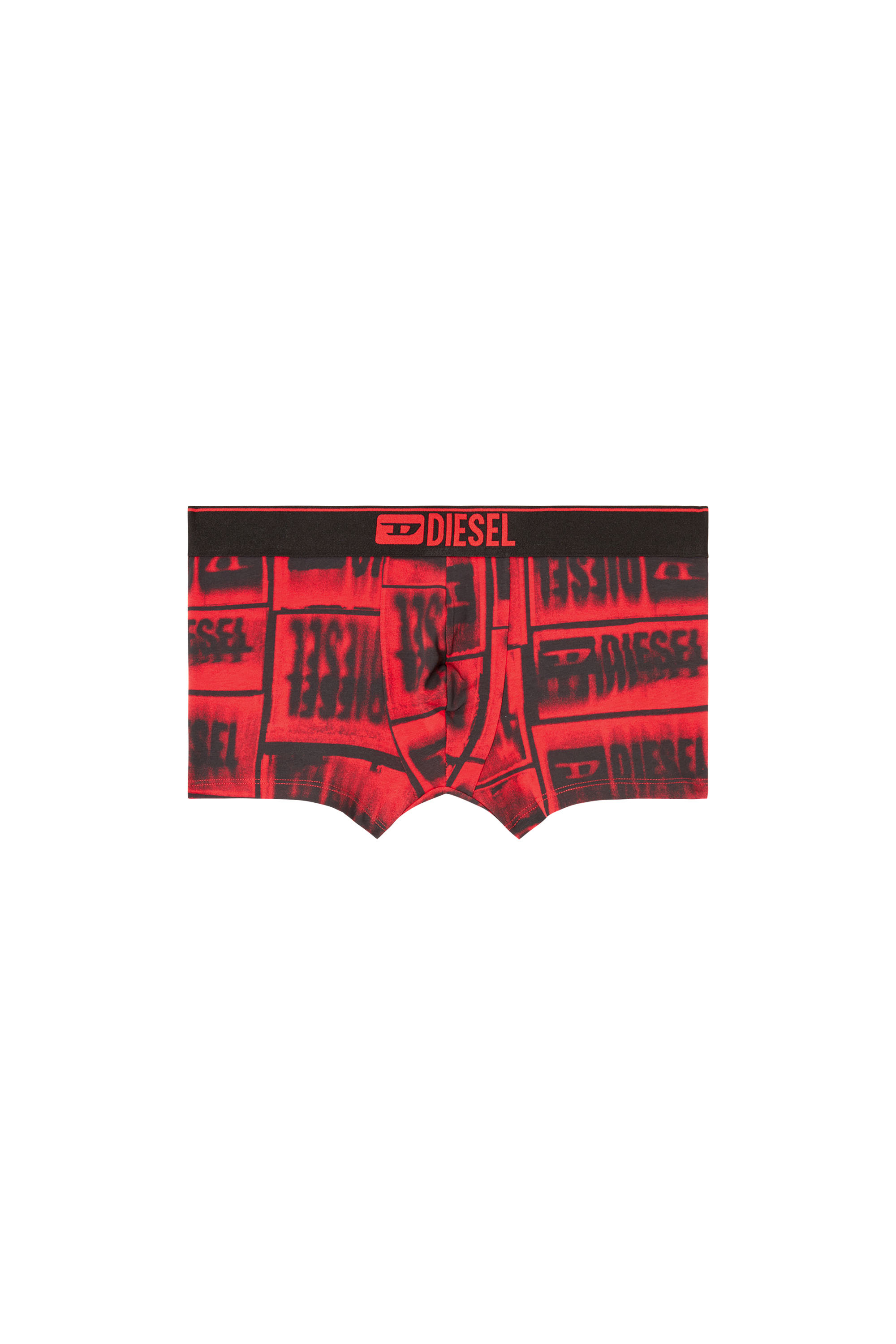 Diesel - DAMIEN-D-BOX, Boxer avec imprimé à logo délavé Homme in Rouge - 3