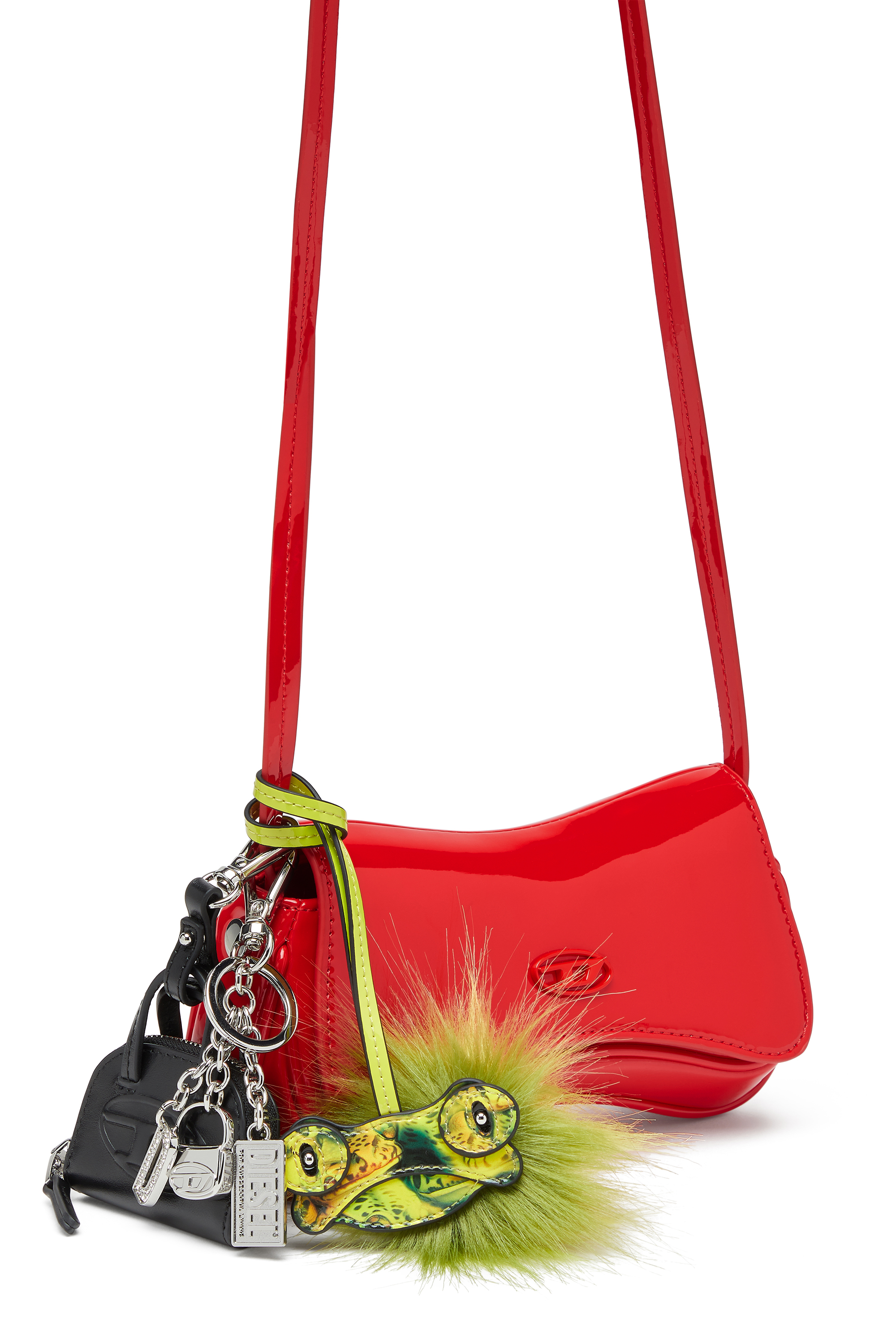 Diesel - PLAY CROSSBODY XS, Play-Petit sac bandouli&egrave;re glossy Femme in Rouge - 2
