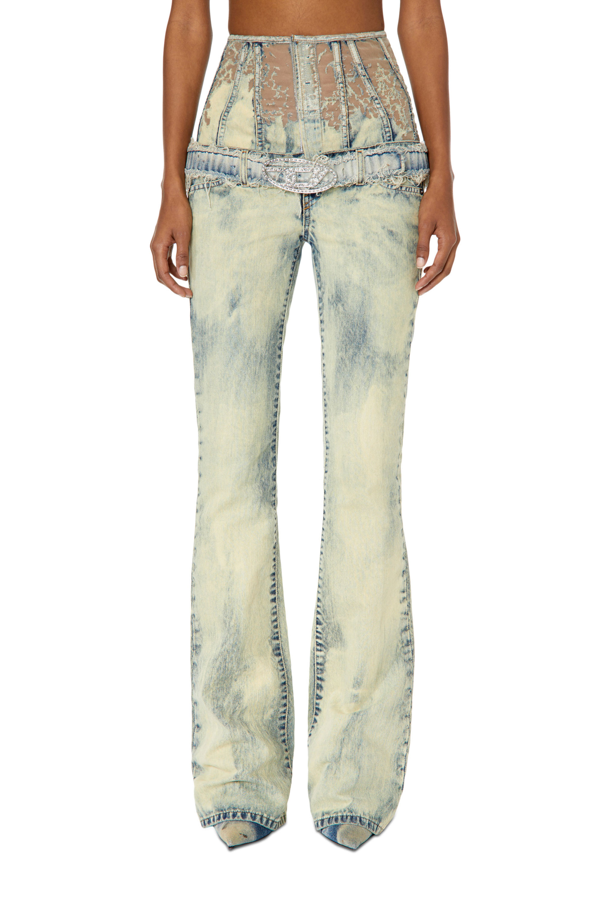 Diesel - 1969 D-Ebbey 068GP Bootcut and Flare Jeans, Bleu Clair - Image 1