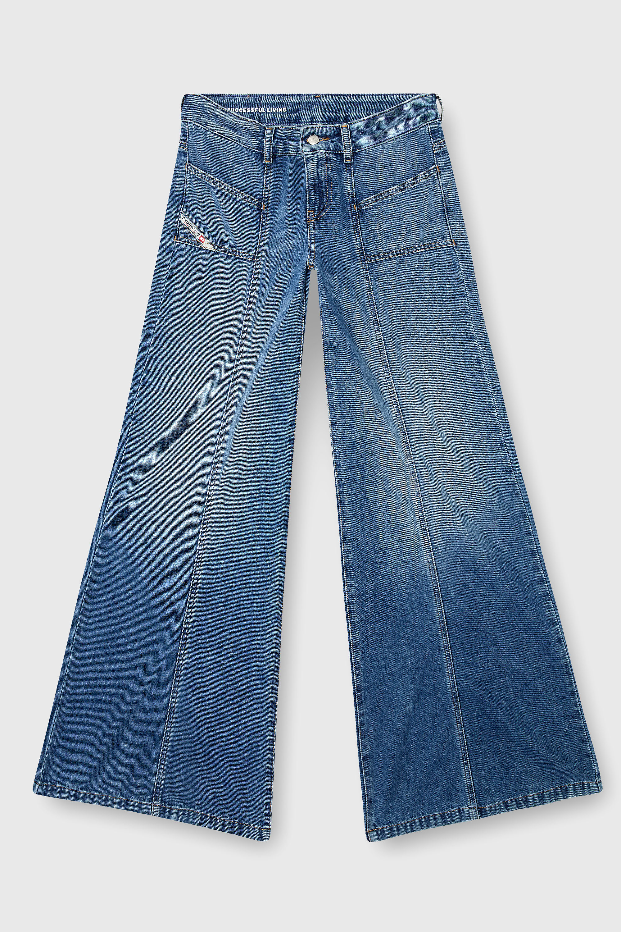Diesel - Woman's Flare Jeans D-Akii 09M56, Medium blue - 2