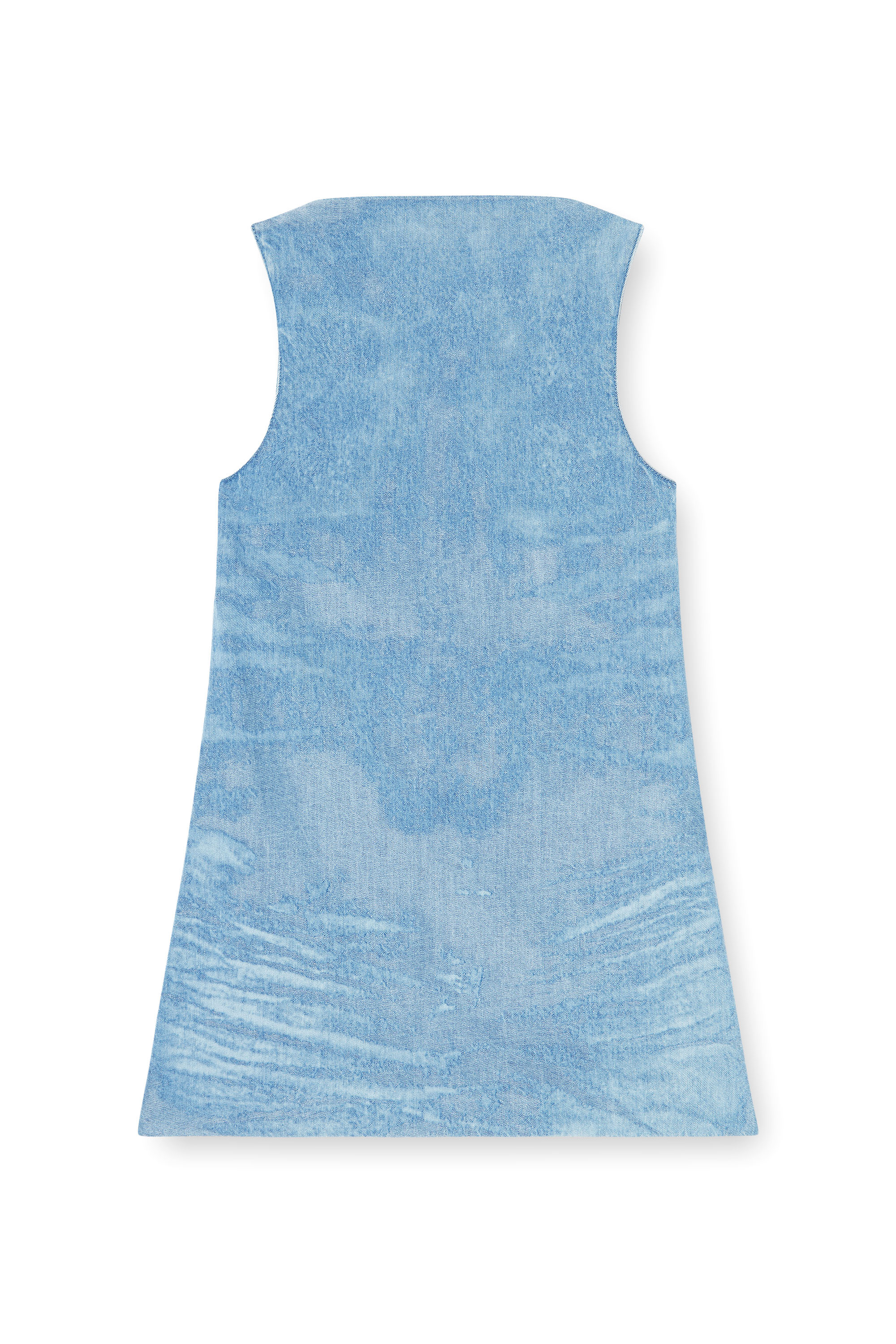 Diesel - DE-SELUNE-FSI, Robe courte en denim satin Femme in Bleu - 2