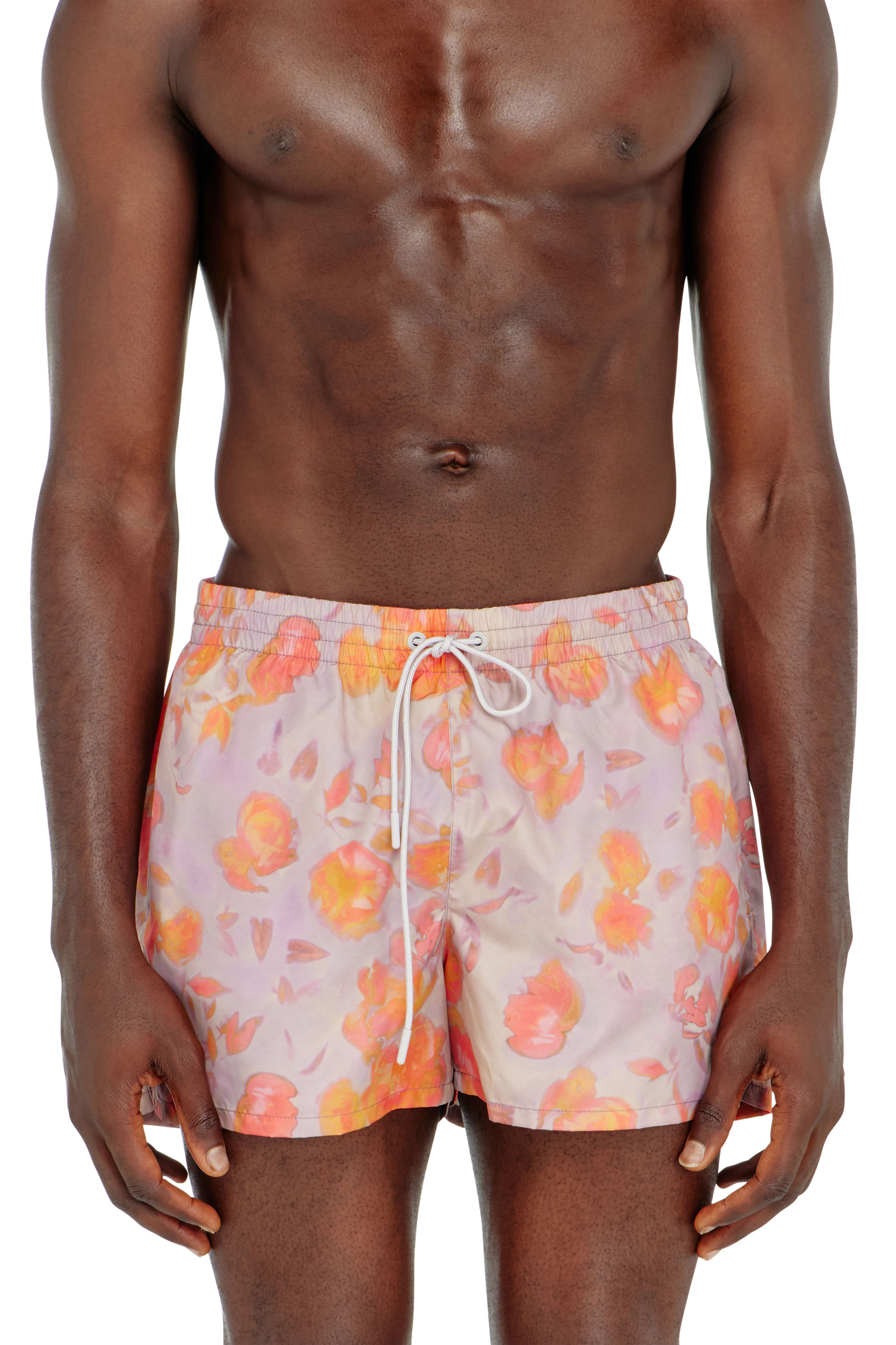 Diesel - OLLY-34-D-CORE, Short de bain m&eacute;tallis&eacute; &agrave; motif floral Homme in ToBeDefined - 2