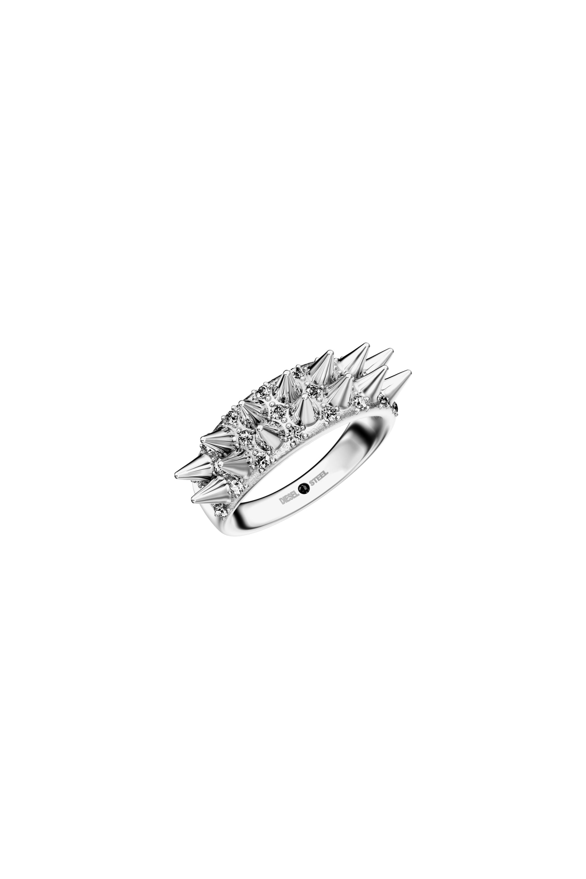 Diesel - DX1723040, Bague bande en acier inoxydable Mixte in Gris argent&eacute; - 1