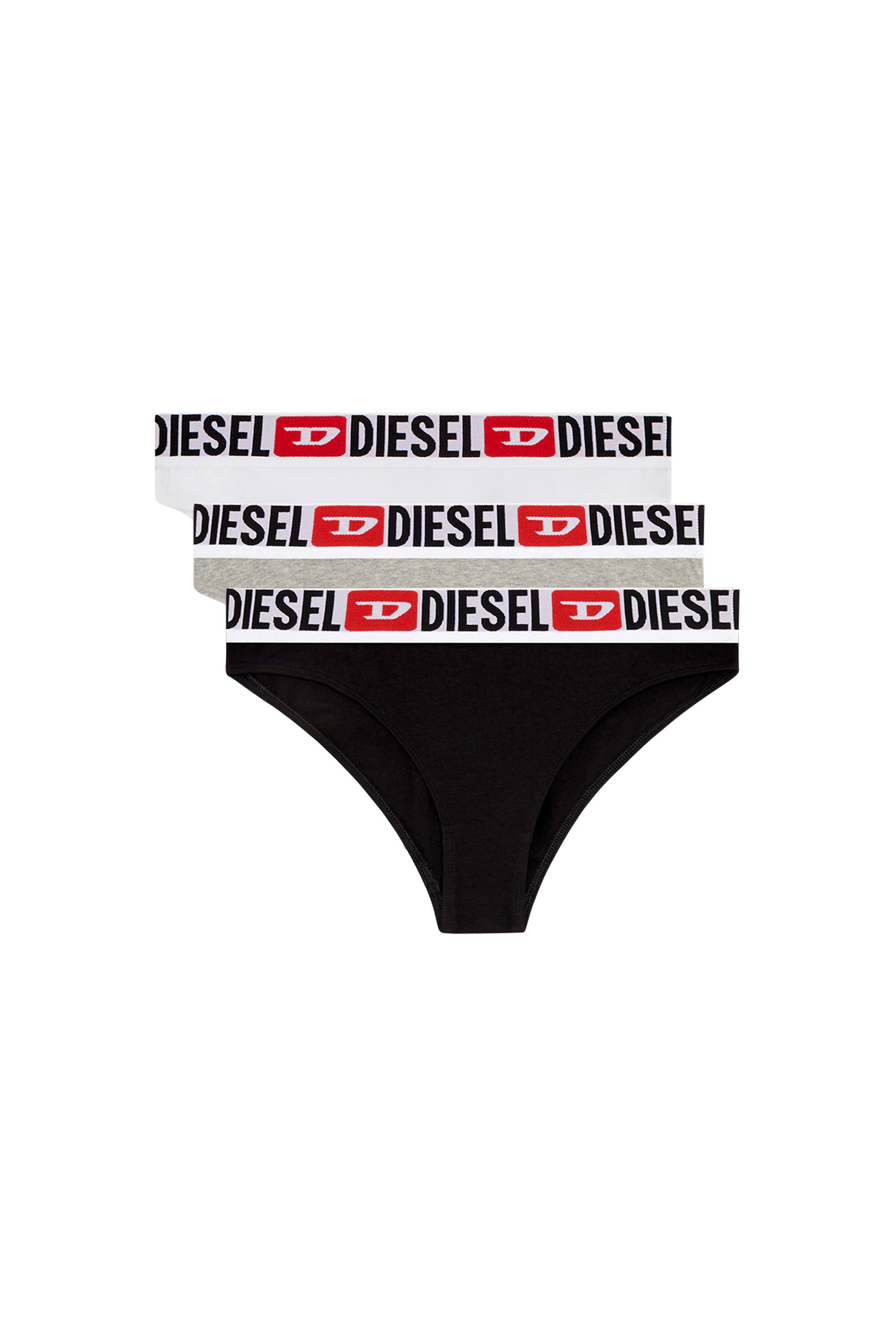 Diesel - UFPN-PANTIES-TD-THREEPACK, Femme Lot de trois culottes avec logo à la taille in Polychrome - Image 1