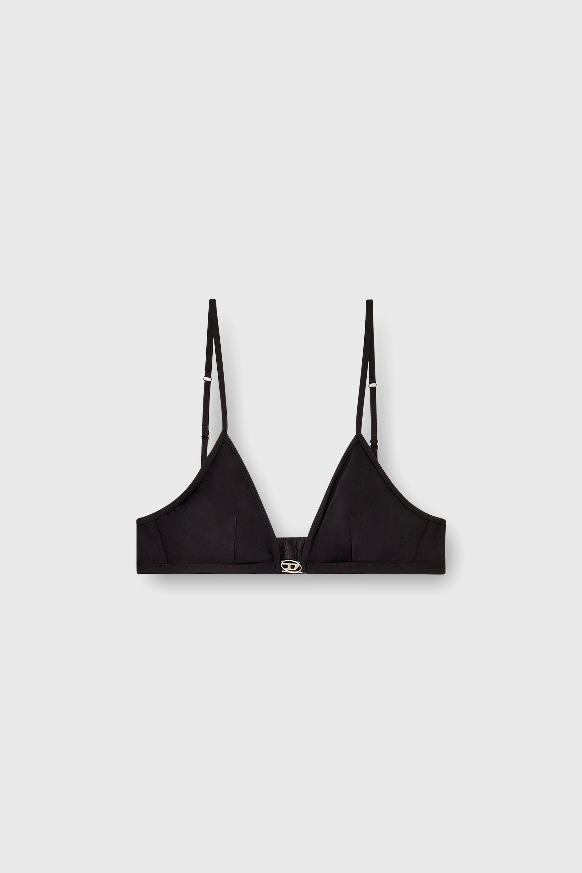 Diesel - LUNA-DNM, Soutien-gorge triangulaire en microfibre avec d&eacute;tail Oval D Femme in Noir - 2