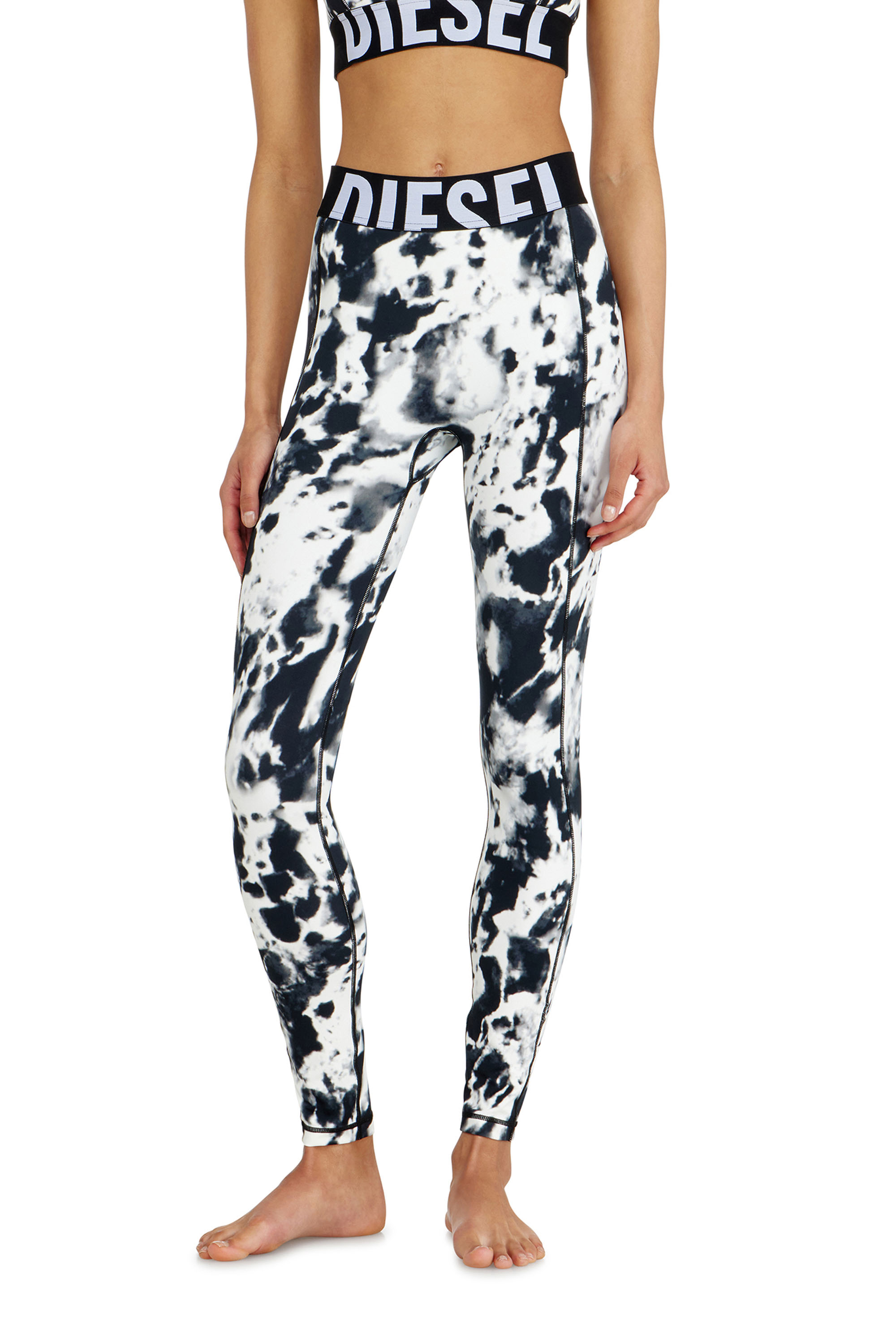 Diesel - ADELINE-D-POP, Leggings en microfibre imprim&eacute;e Femme in Polychrome - 2