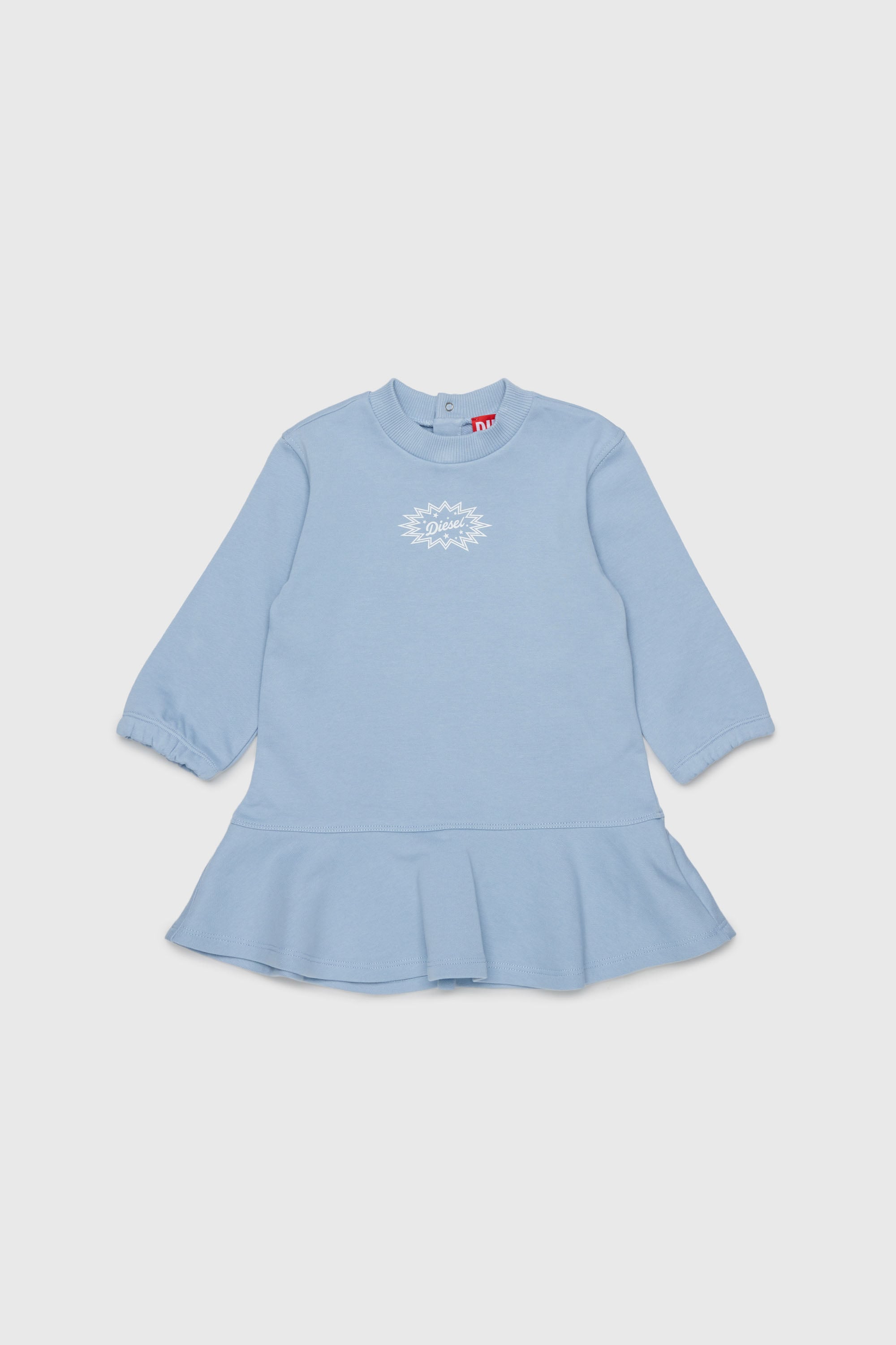 Diesel - DFUMB, Robe sweat &agrave; base volant&eacute;e Femme in Bleu - 1
