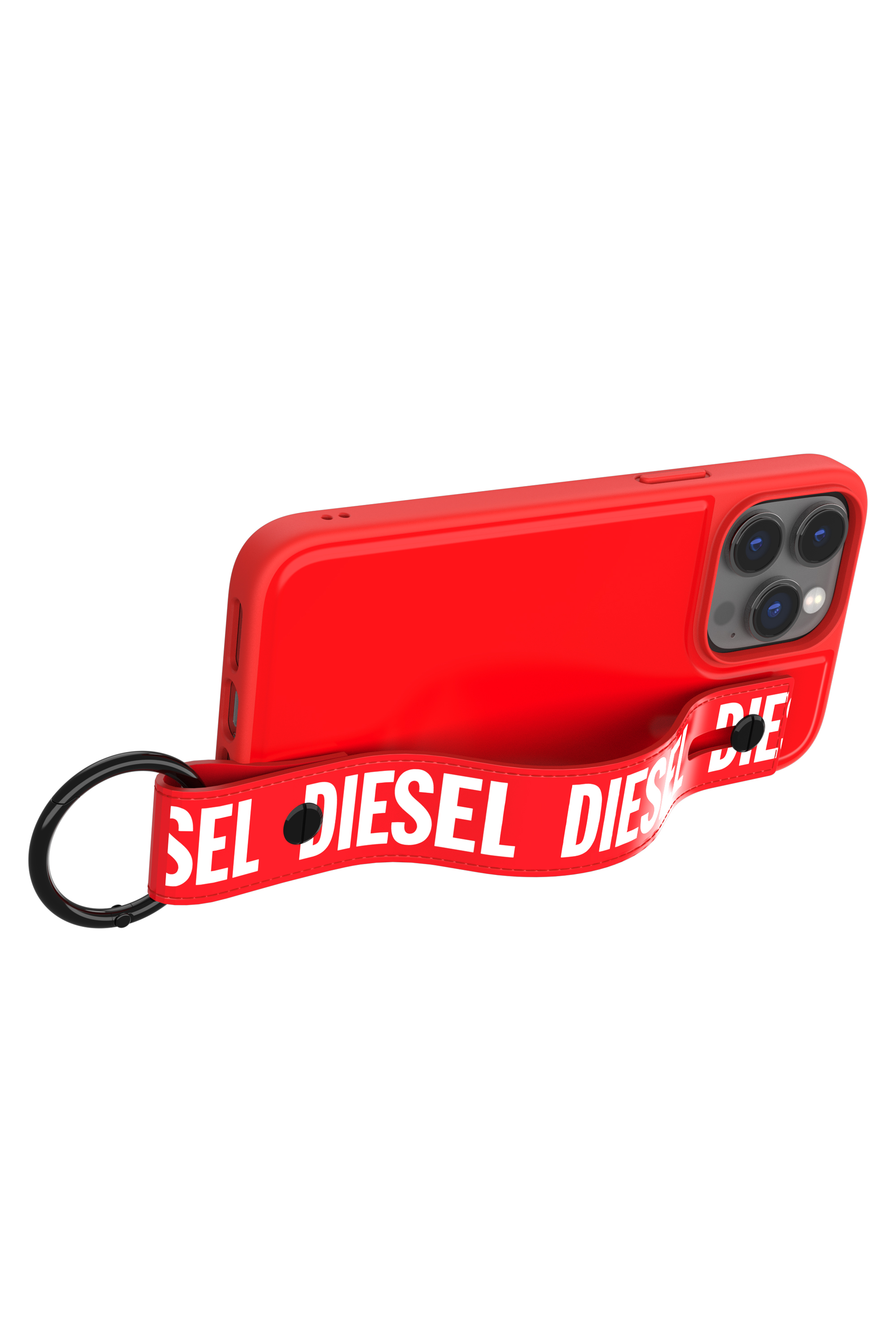 Diesel - 50288 MOULDED CASE, Coque avec bande r&eacute;tractable pur iPhone 14 Pro Max Mixte in Rouge - 5