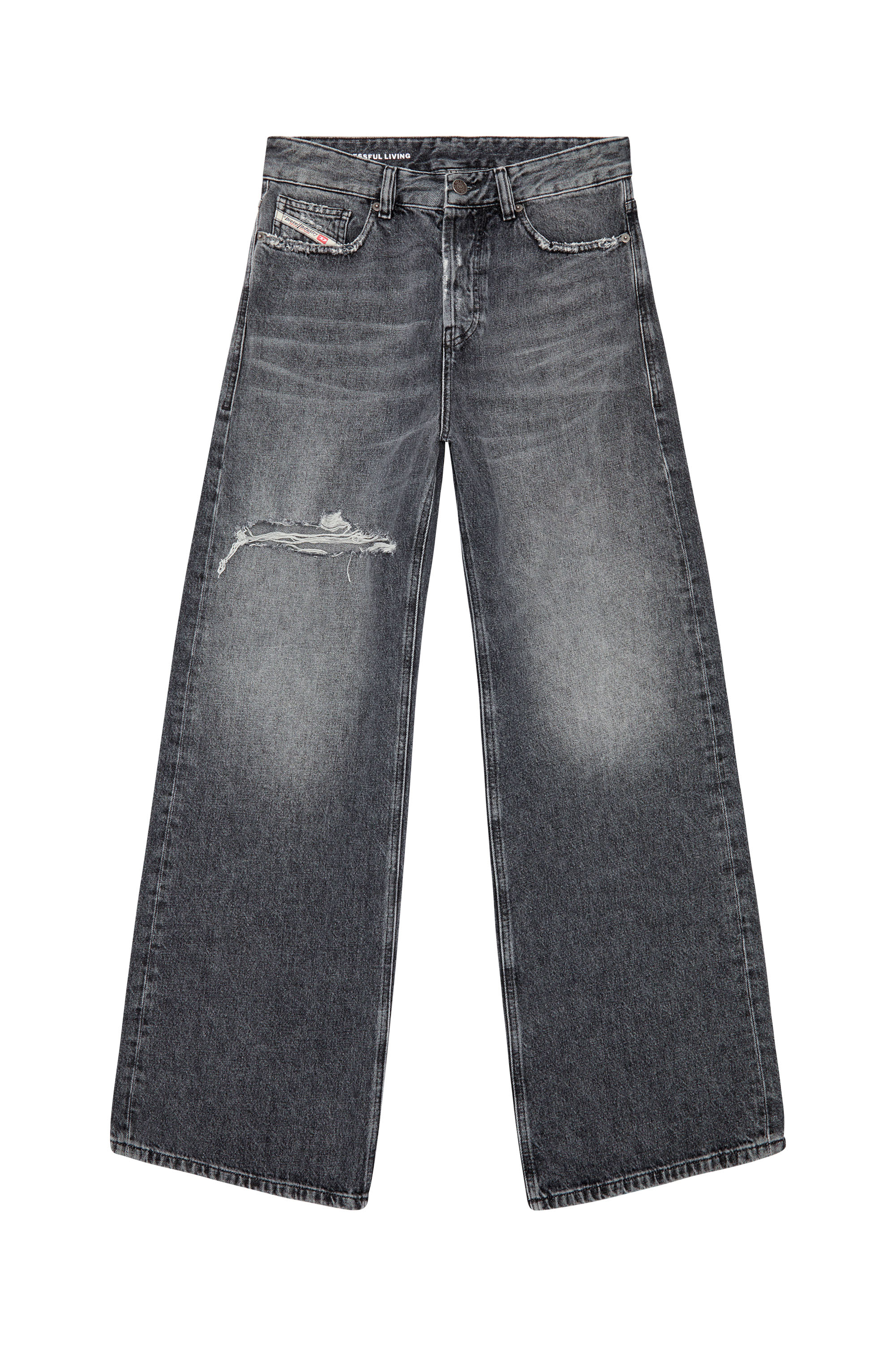 Diesel - Straight Jeans 1996 D-Sire 007X4, Noir/Gris foncé - Image 5