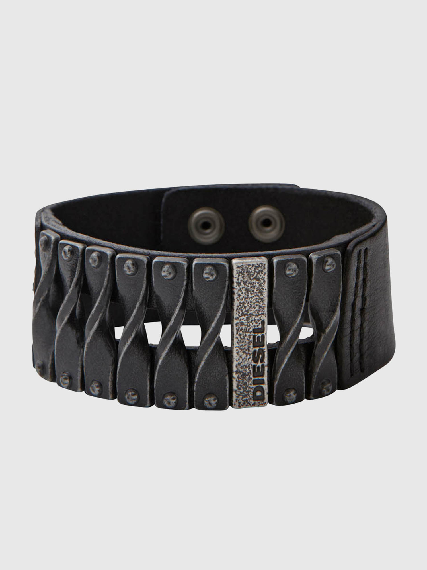Diesel - DXM579, Bracelet en laiton Homme in Noir - 1