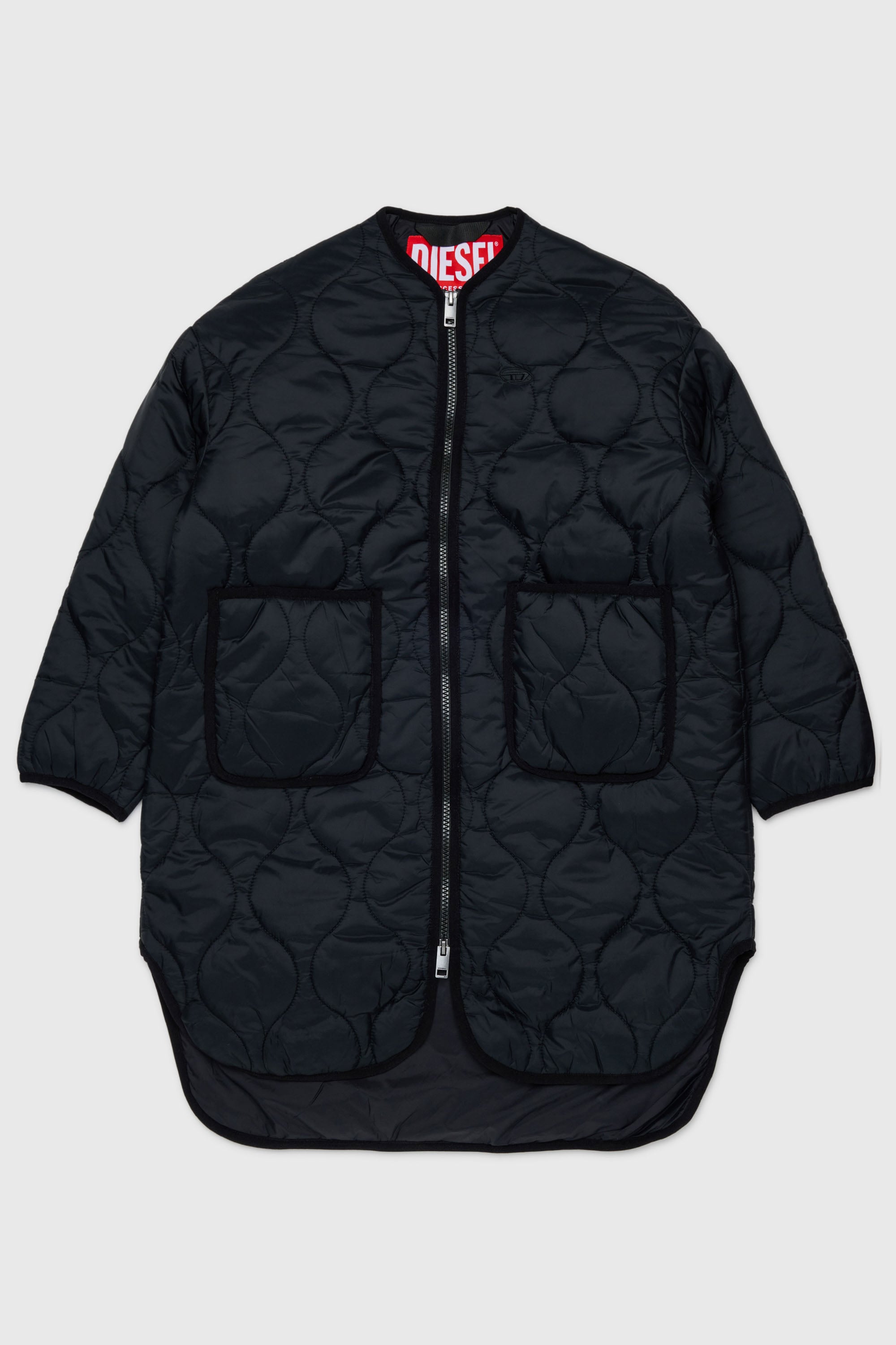 Diesel - JPOP, Veste matelass&eacute;e en nylon Femme in Noir - 1
