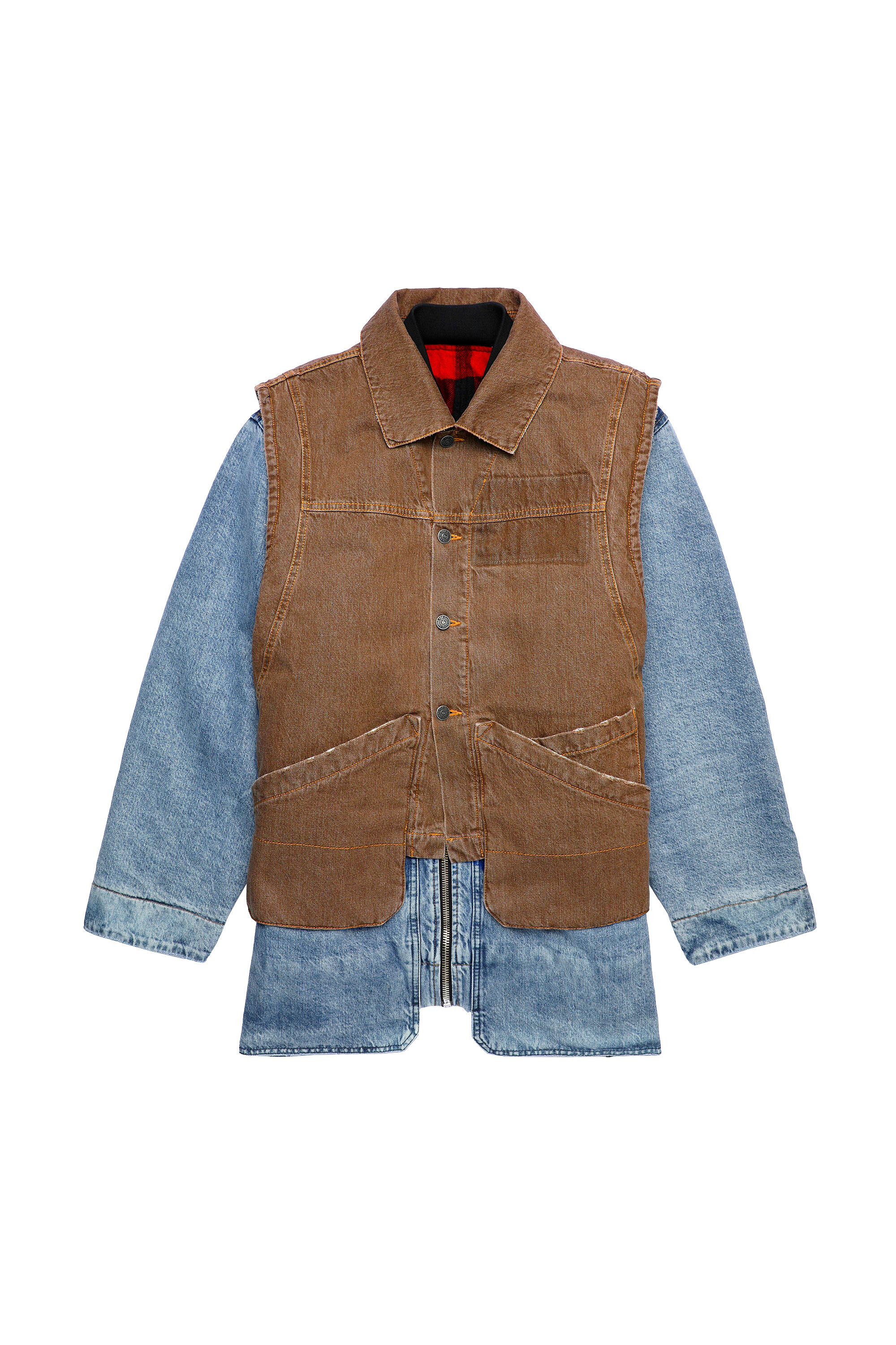 D-HIBRID-SP, Bleu/Marron - Vestes d'hiver