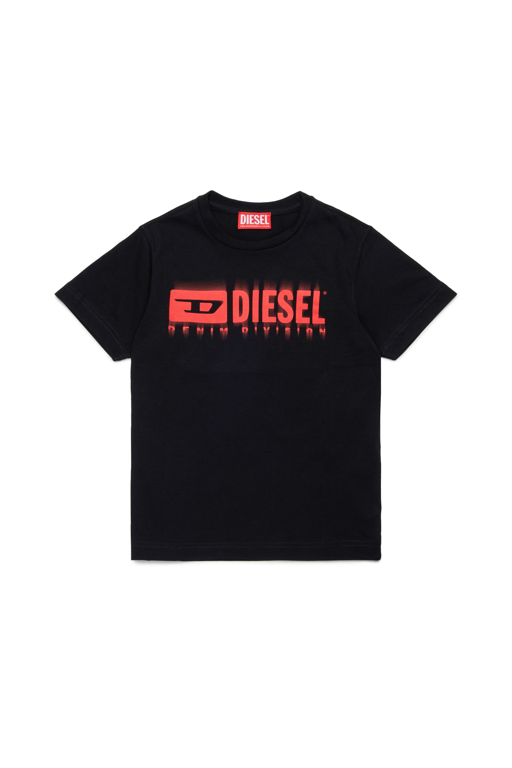 Diesel - TDIEGORL6, T-shirt avec logo taché Homme in Noir - 1