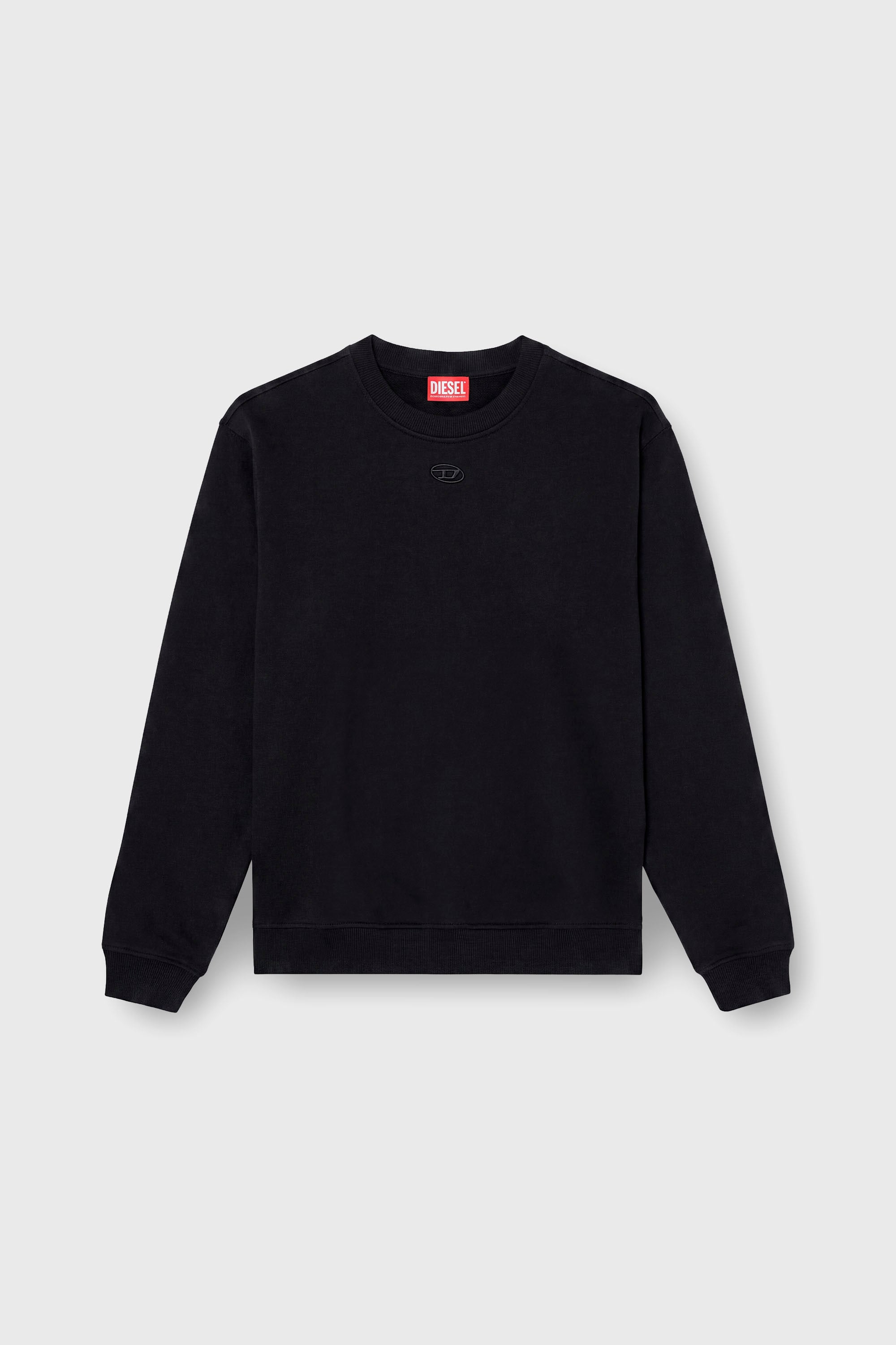 Diesel - F-NORMY-OD, Sweat-shirt en coton avec broderie Oval D Femme in Noir - 2