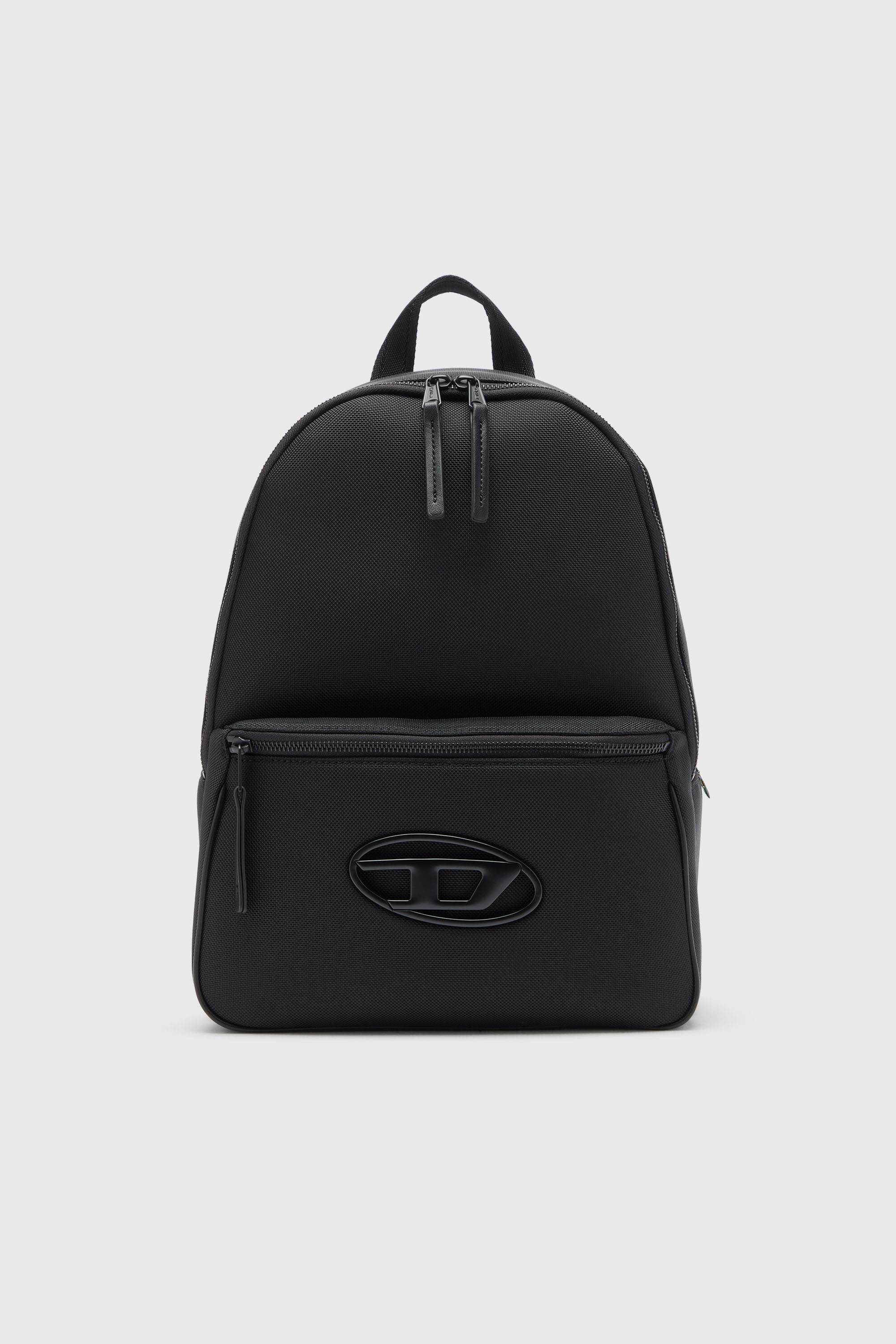 Diesel - HOLI-D BACKPACK M, Holi-D - Sac &agrave; dos en nylon avec logo Oval D Mixte in Noir - 1