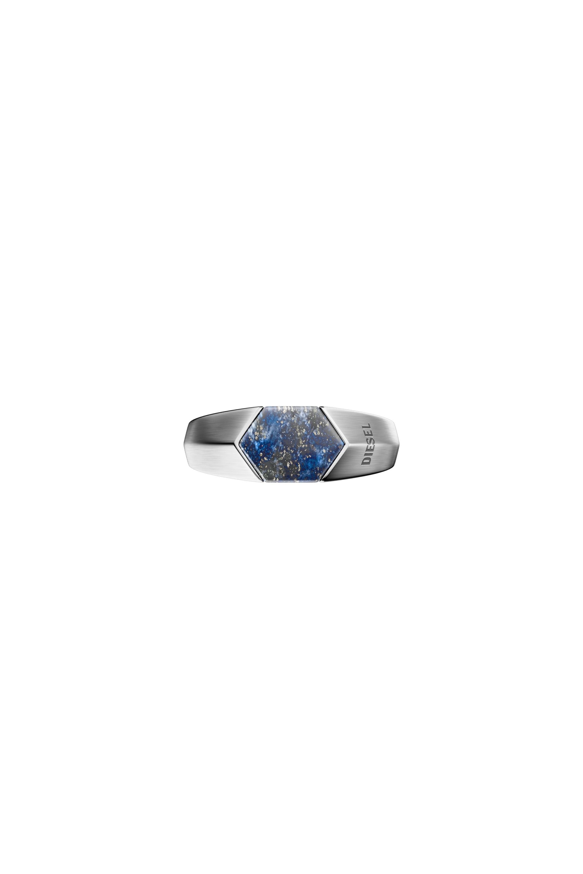 Diesel - DX1712040, Bague chevali&egrave;re en lapis-lazuli Mixte in Gris argent&eacute; - 3