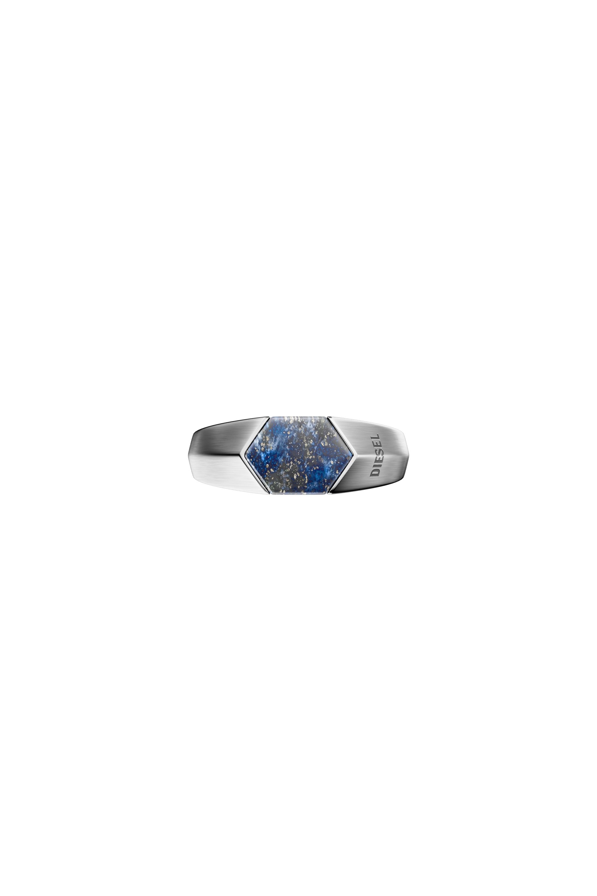 Diesel - DX1712040, Bague chevali&egrave;re en lapis-lazuli Mixte in Gris argent&eacute; - 3