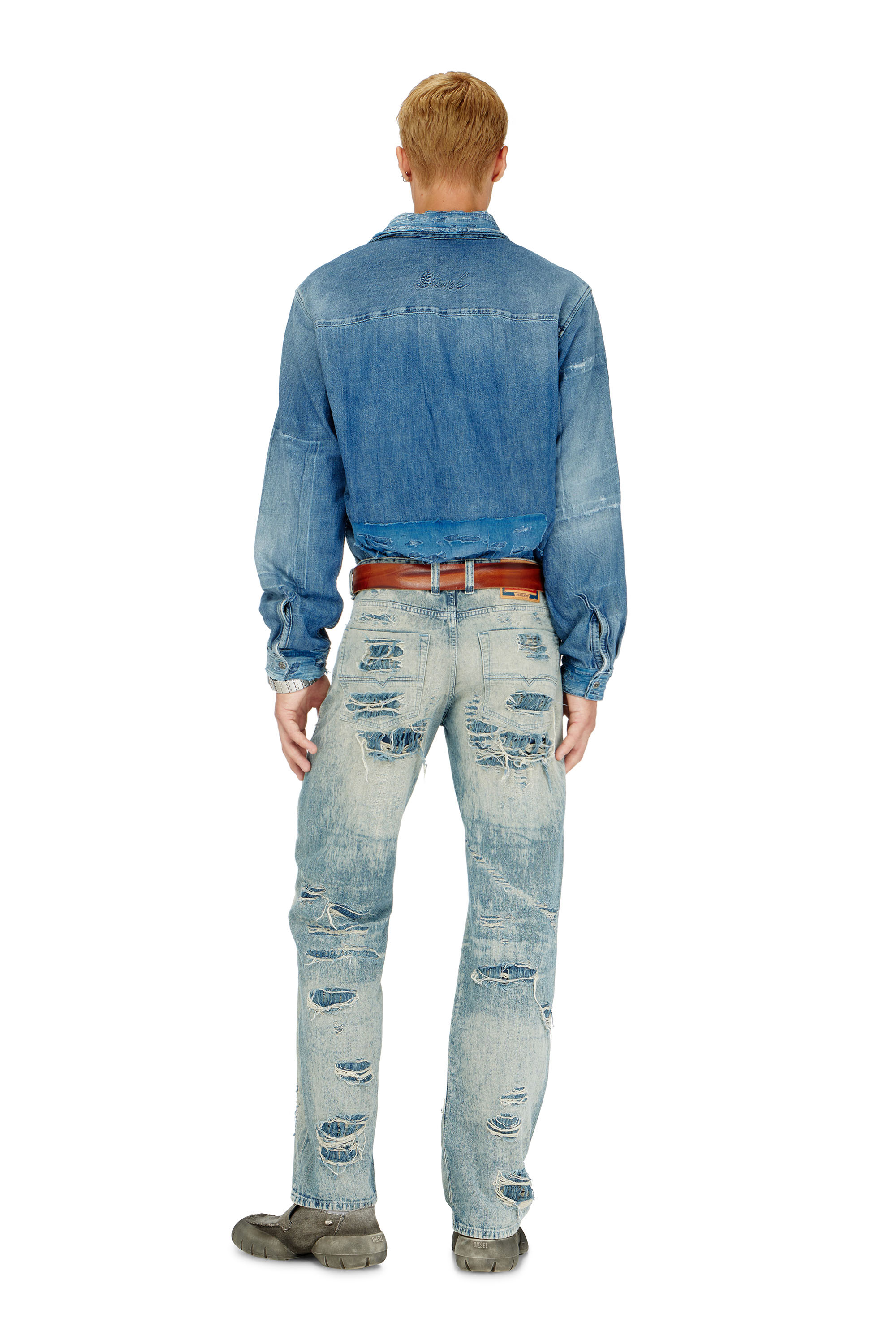 Diesel - Relaxed Jeans 1980 D-Eeper 068YM Homme, Bleu moyen - Image 3