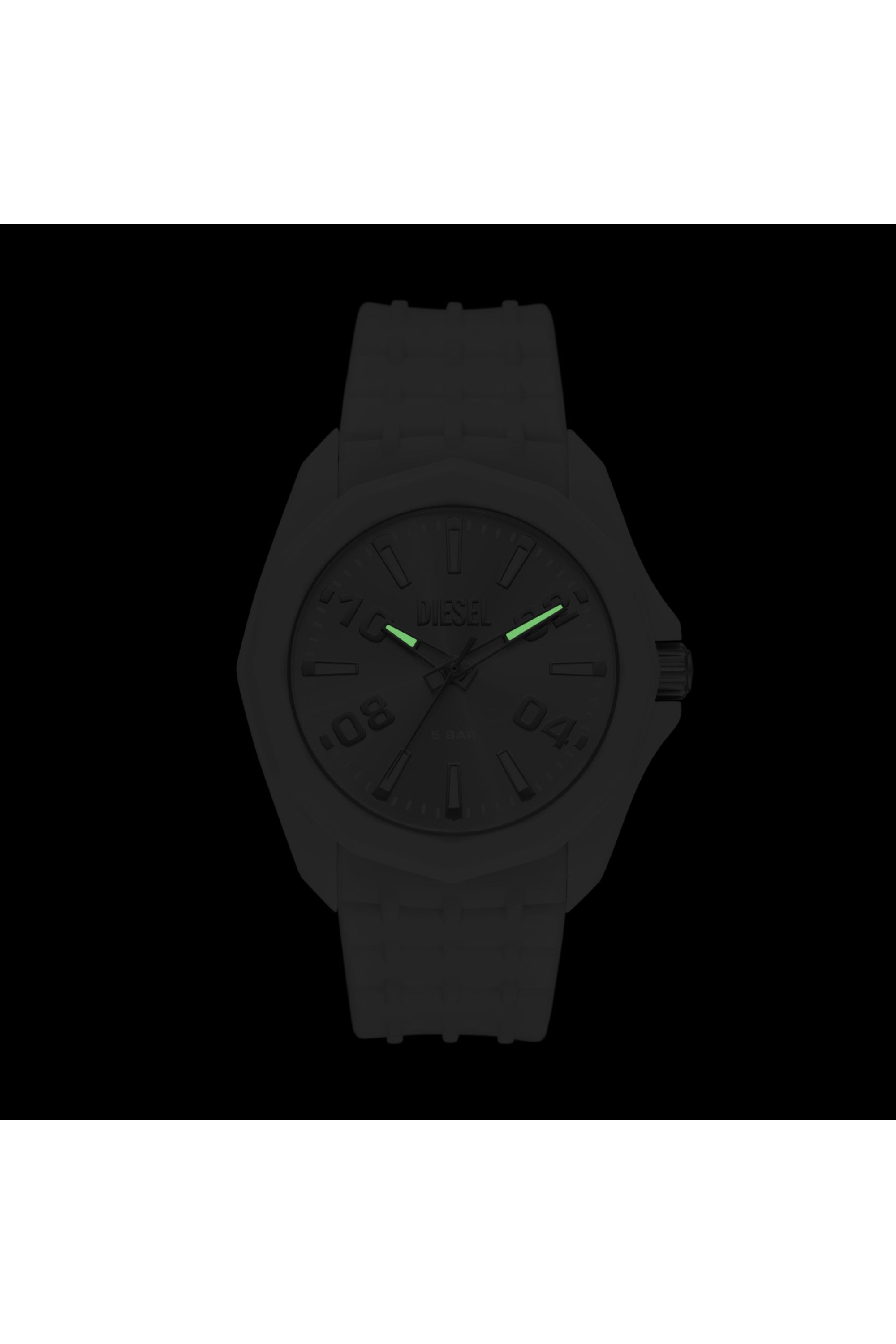 Diesel - DZ2244 WATCH, Montre Stinger en silicone blanc Homme in Blanc - 4