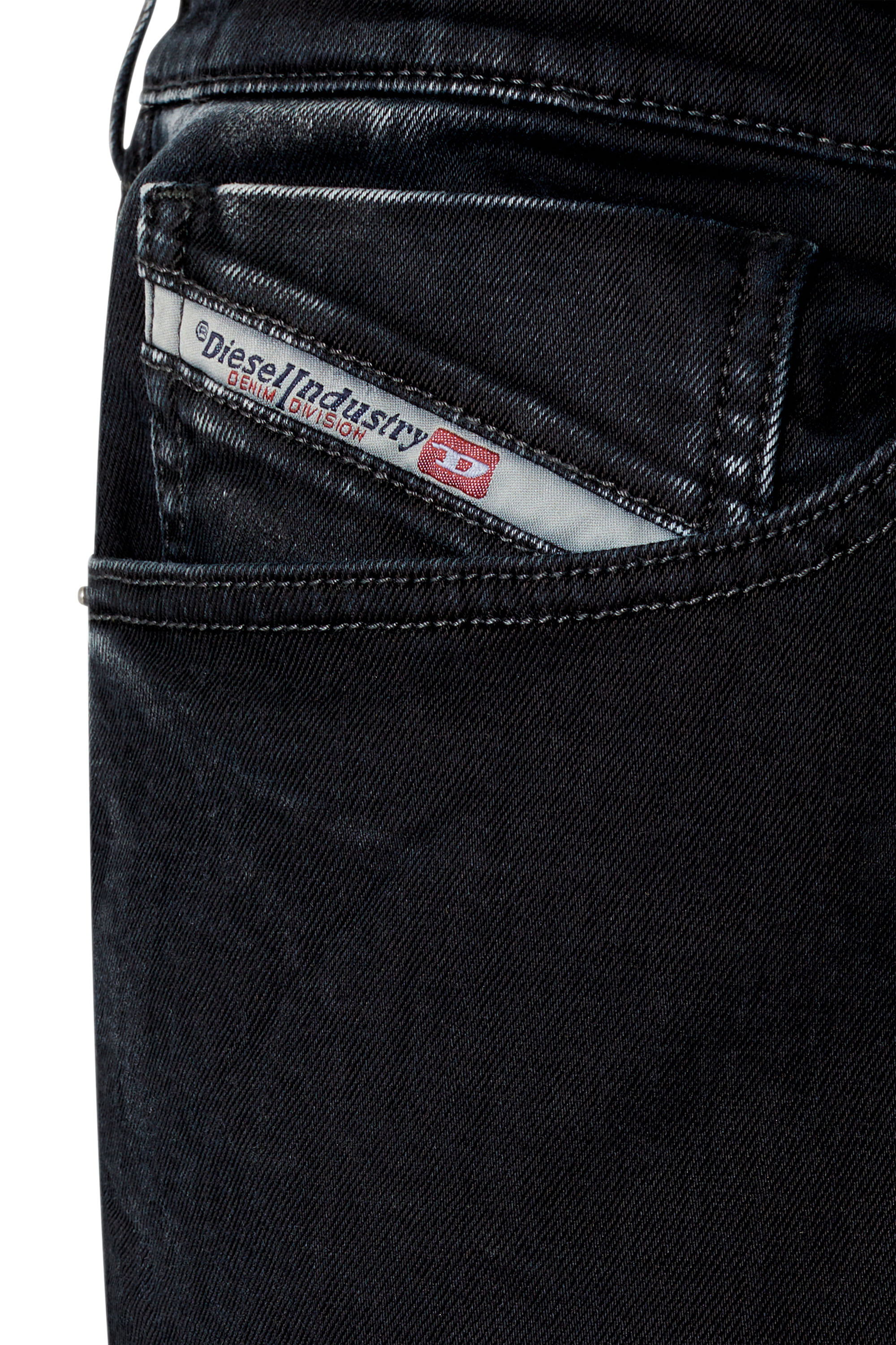 Diesel - 2005 D-Fining 0IHAO Tapered Jeans, Noir/Gris foncé - Image 3