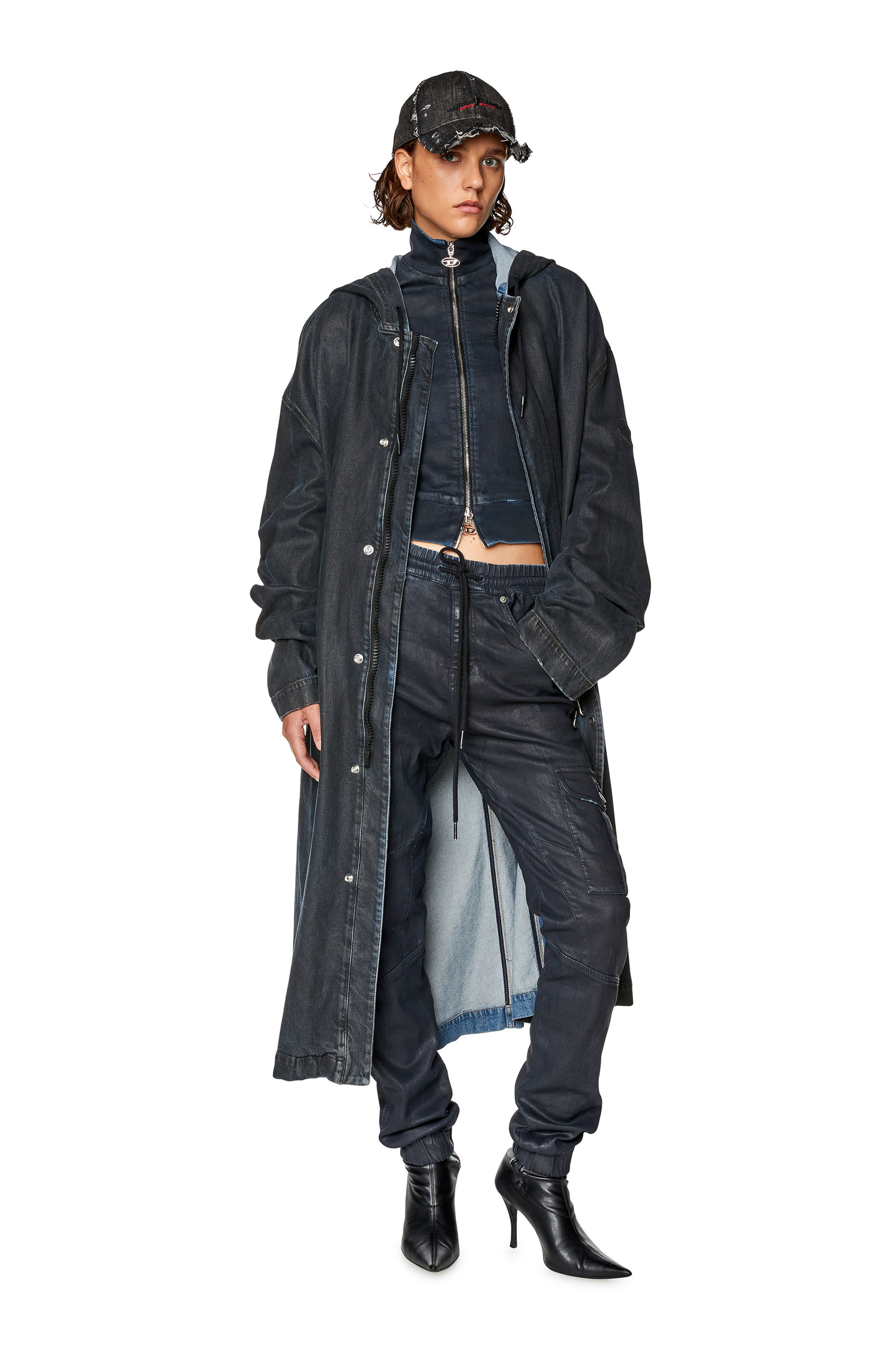 Diesel - Slim D-Ursy Track Denim 09H05, Bleu Foncé - Image 4