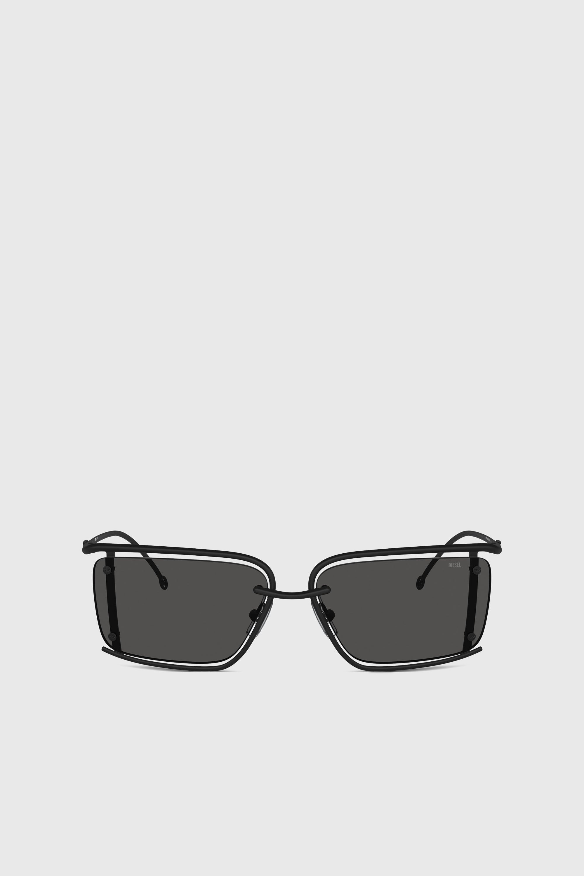 Diesel - 0DL1002, Lunettes de soleil rectangulaires Mixte in Noir - 1