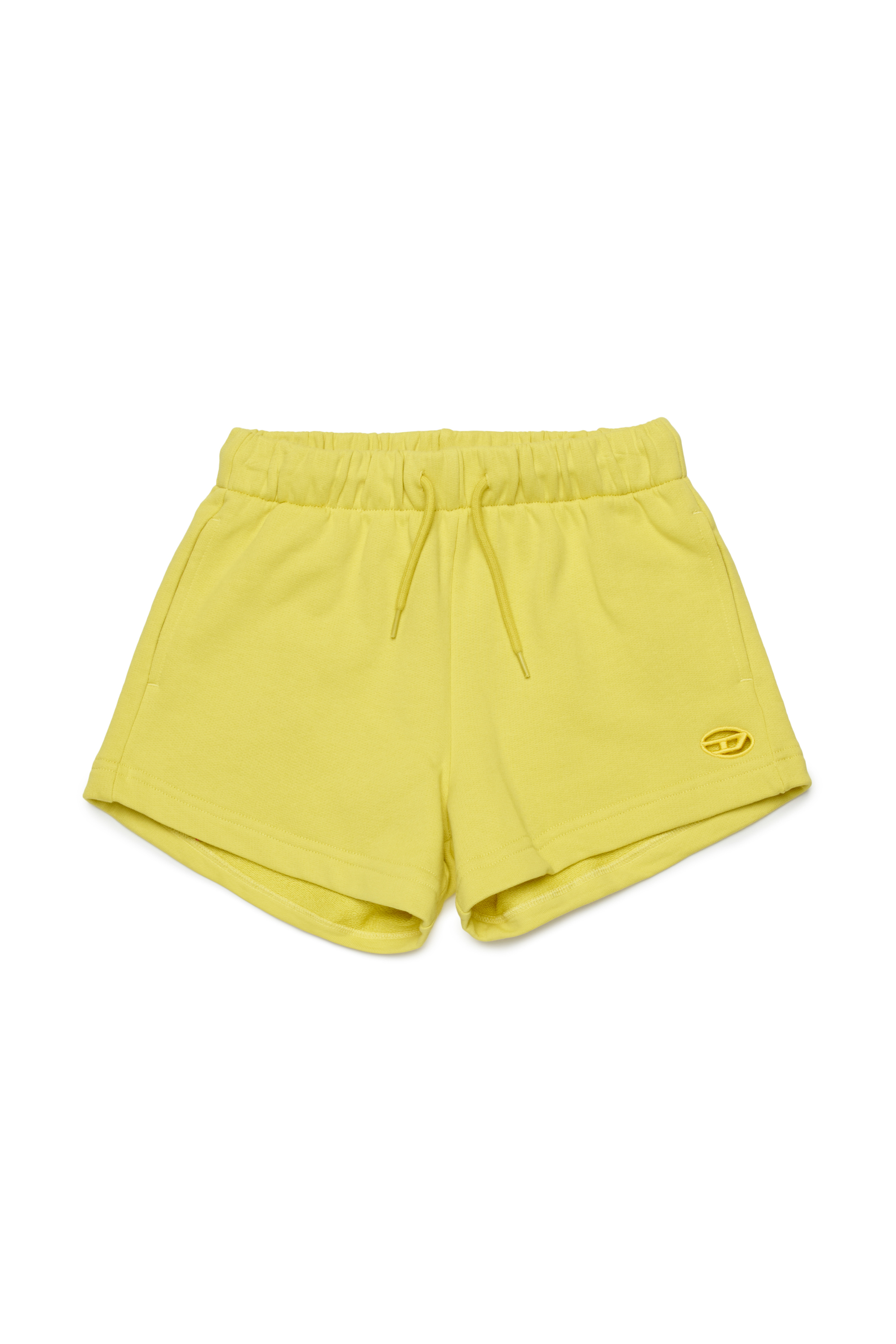 Diesel - PAGL, Short de surv&ecirc;tement avec cut-out &agrave; logo Oval D Femme in Jaune - 1