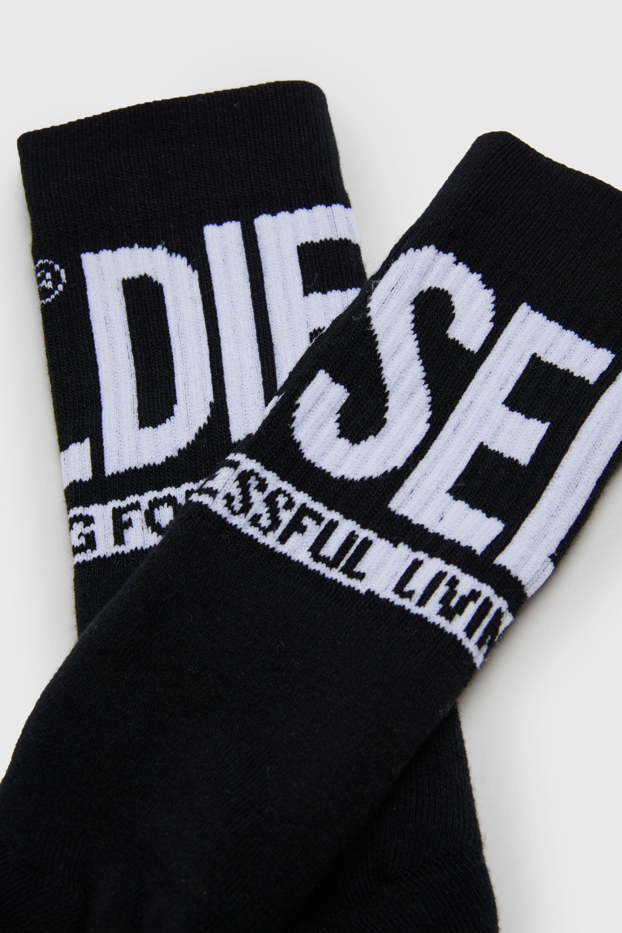 Diesel - SKM-ZRAYBIPACK, Lot de deux paires de chaussettes avec logo Homme in Noir - 2