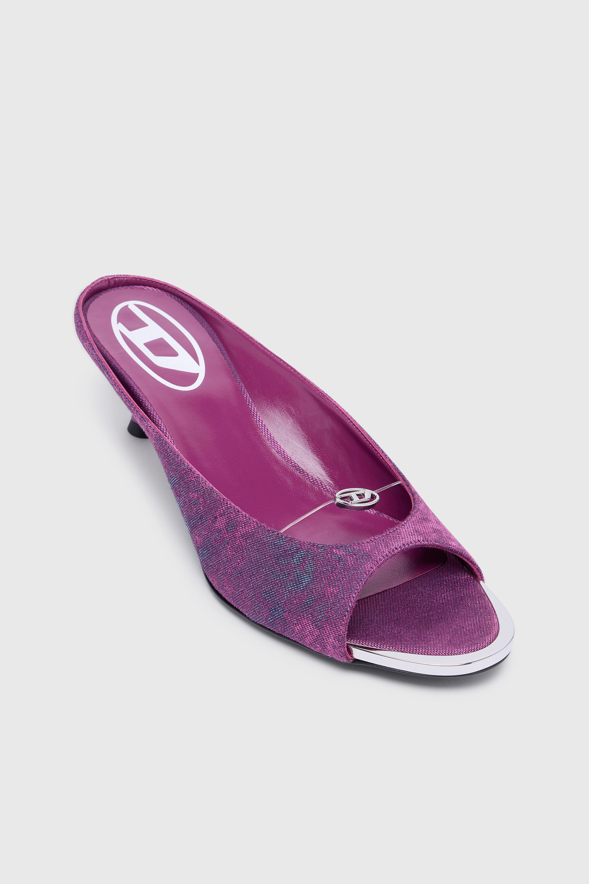 Diesel - D-DIAM'S-SA-40, D-Diam&rsquo;s-Mule en denim avec Oval D flottant Femme in Violet - 6
