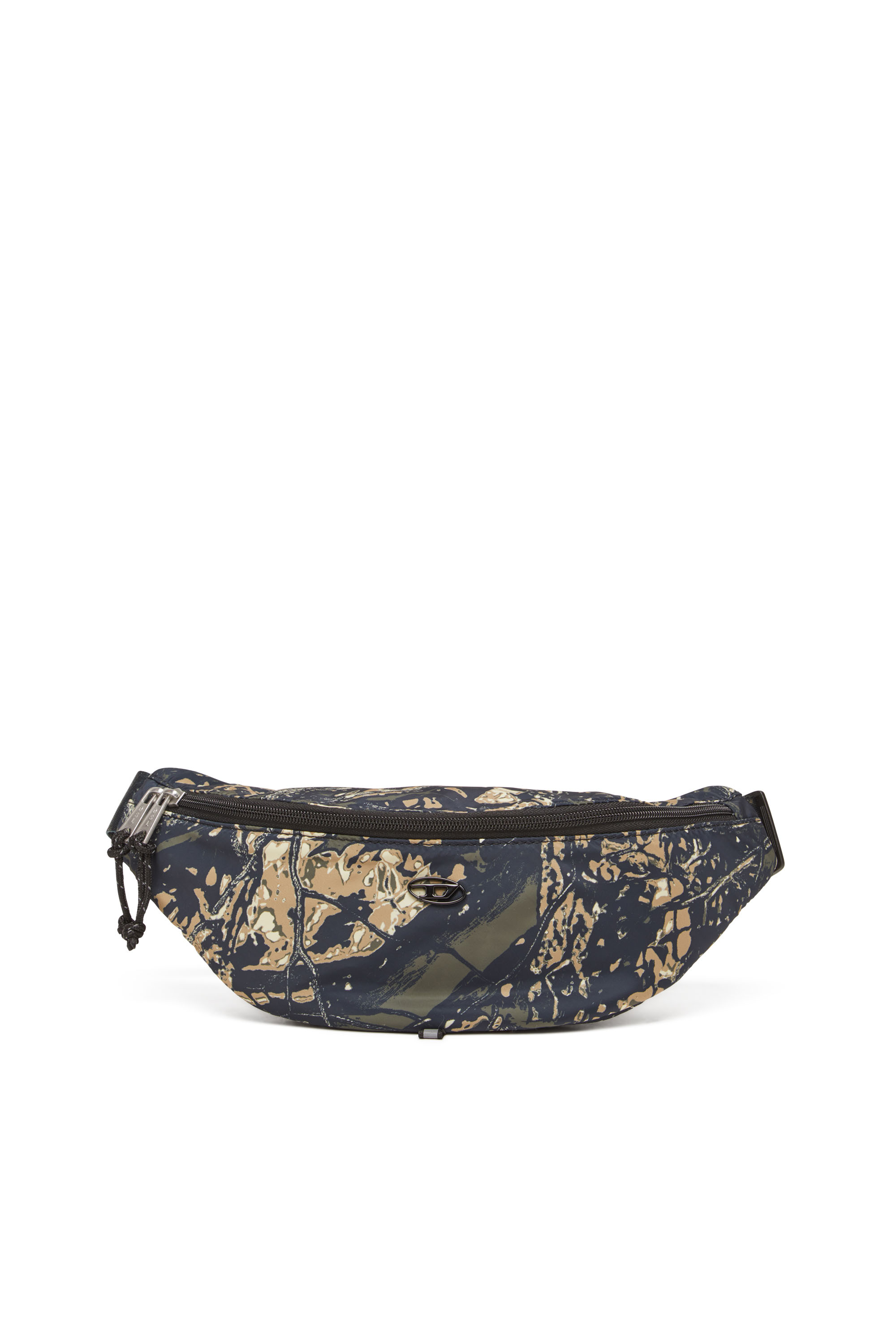 Diesel - D-PACK BELTBAG X, Belt bag in camo-print fabric Mixte in Vert - 1